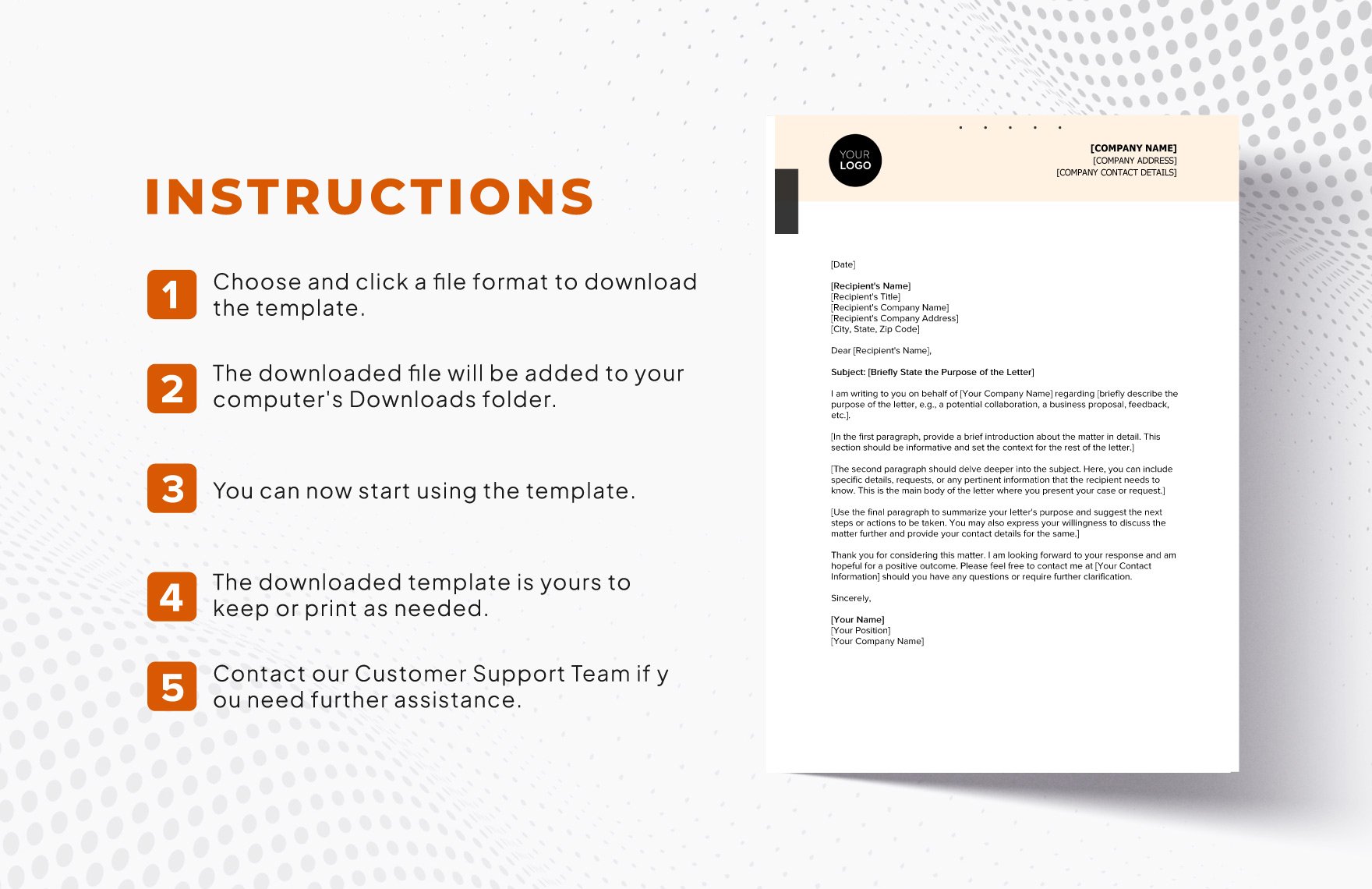 Business Letter Format Template