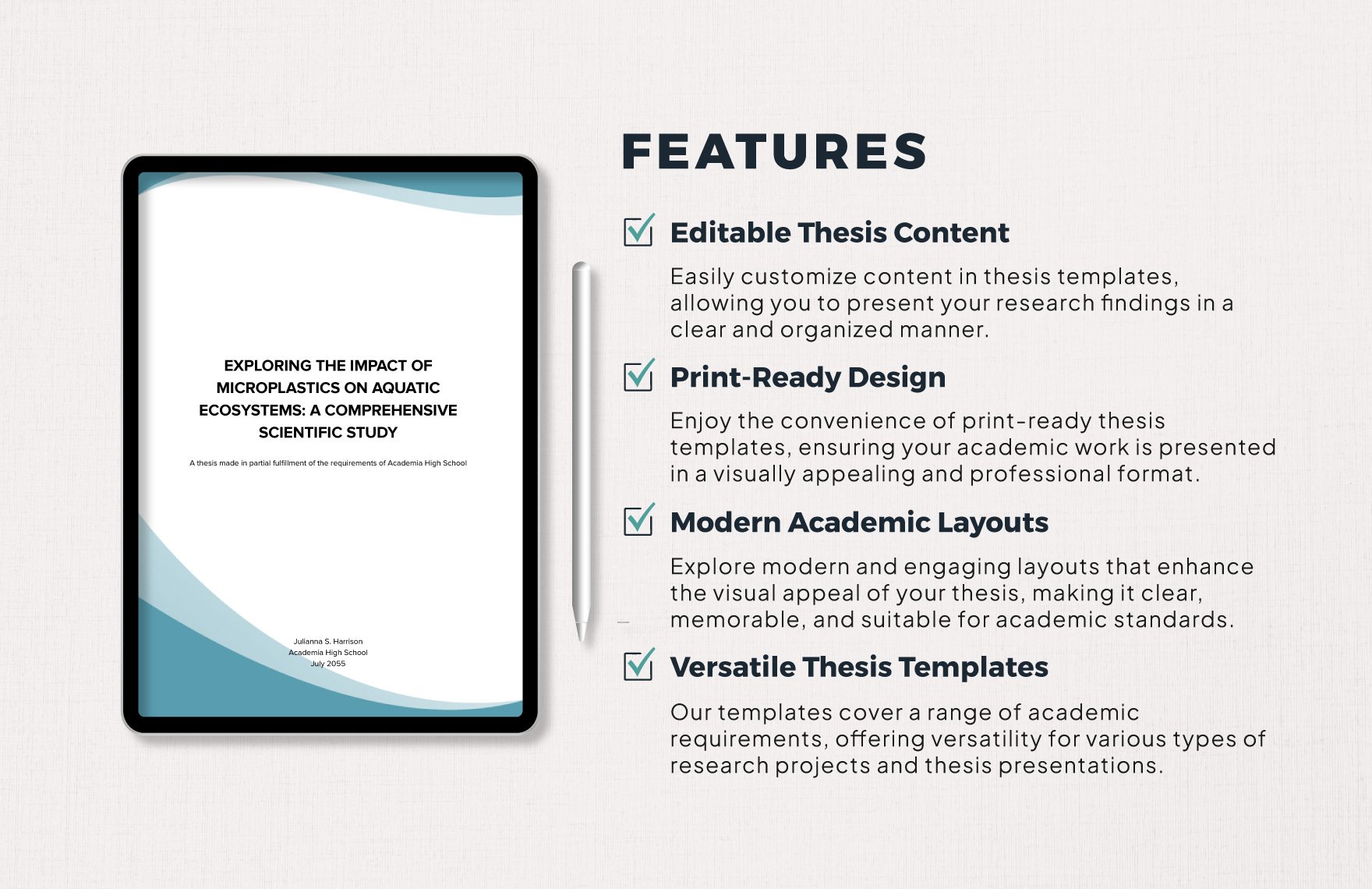 High School Thesis Template