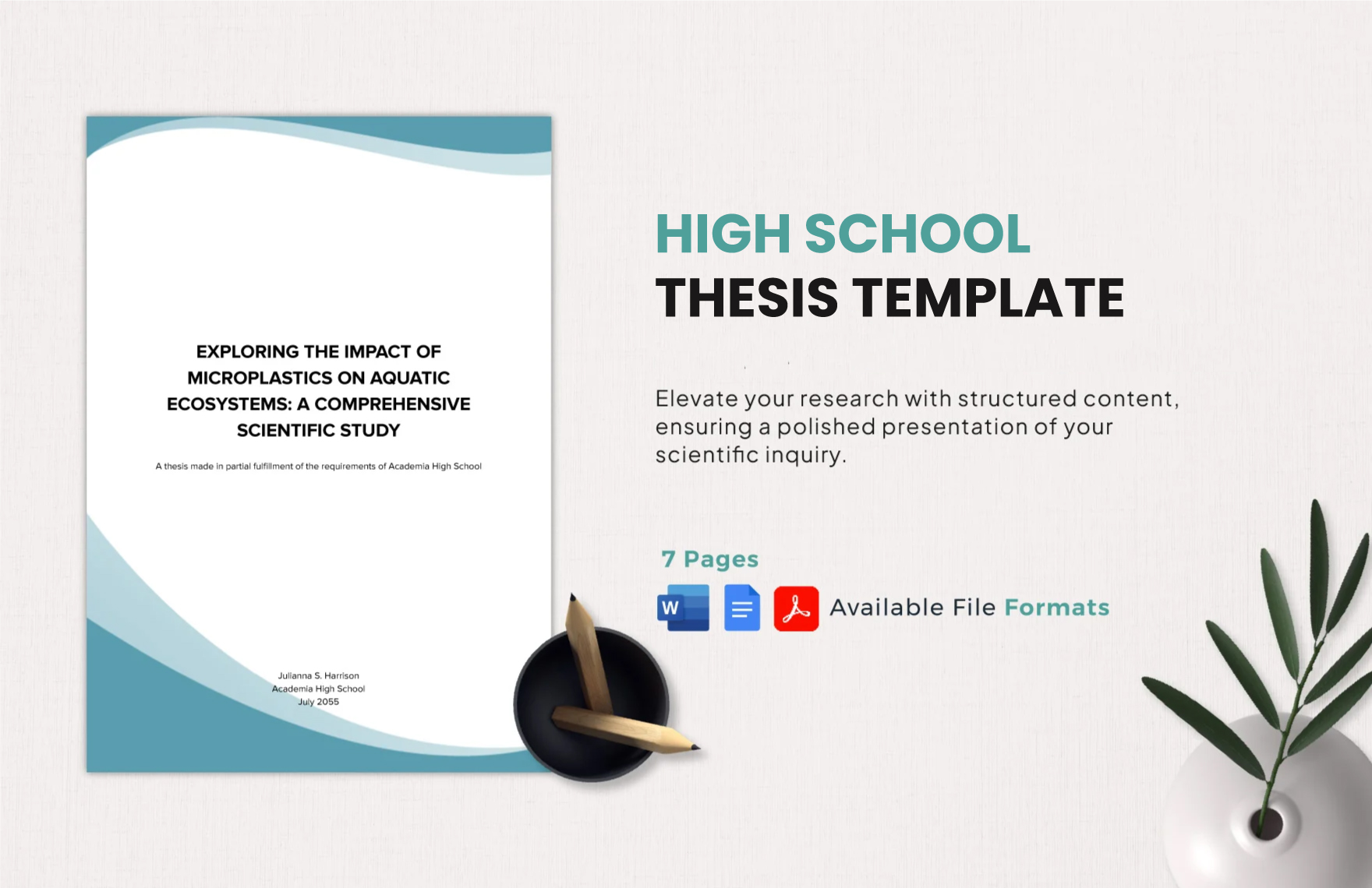 High School Thesis Template in Word, PDF, Google Docs - Download | Template.net