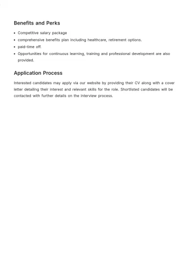 Free Job Description for Investment Banker Template to Edit Online