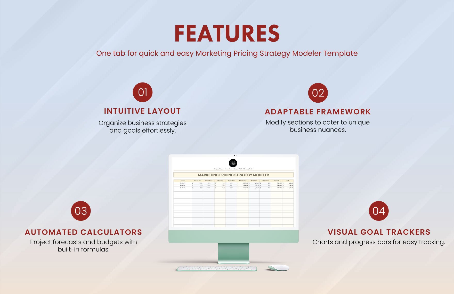 Marketing Pricing Strategy Modeler Template