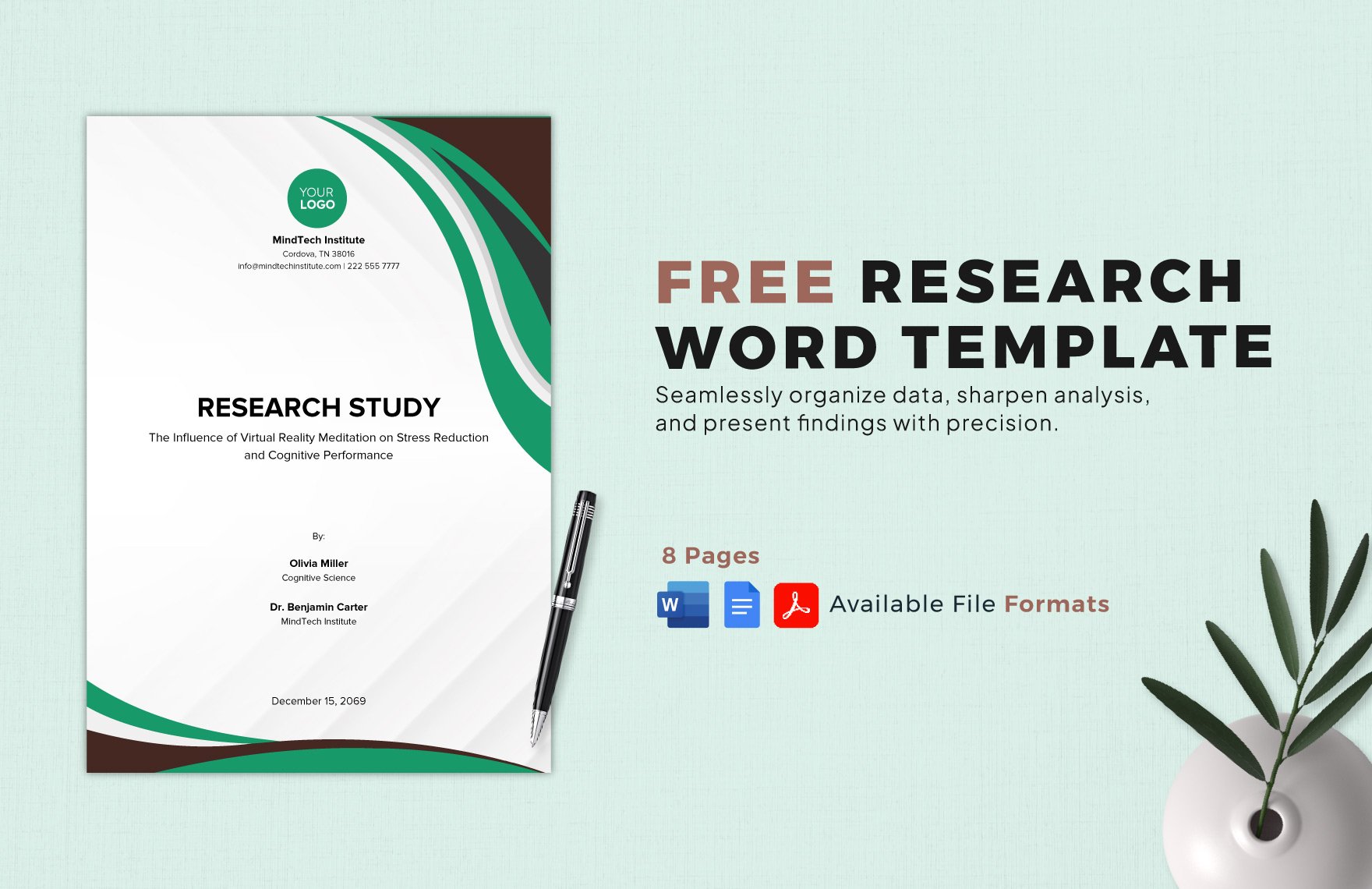 Free Research Word Template in Word, Google Docs, PDF