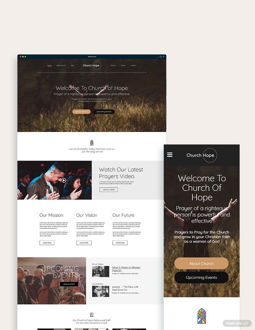 Church Bootstrap Landing Page Template