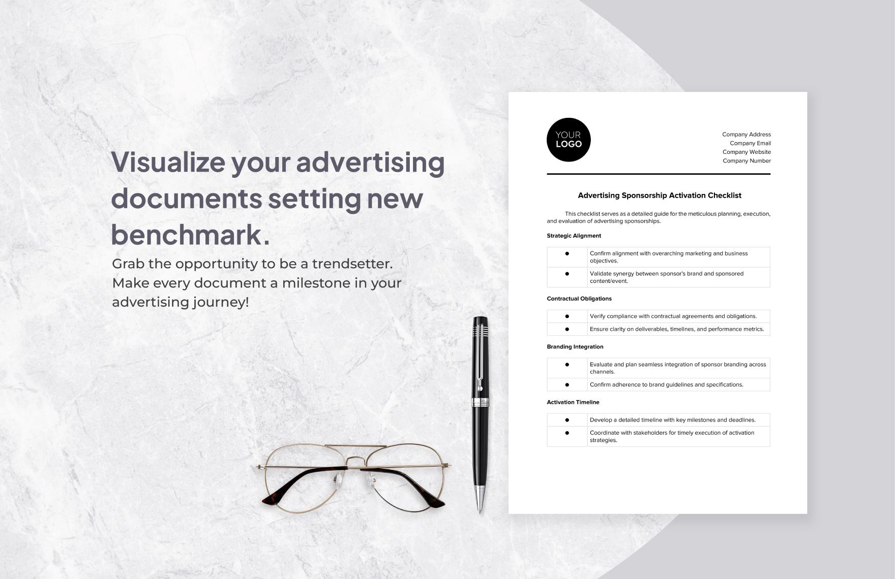 Advertising Sponsorship Activation Checklist Template