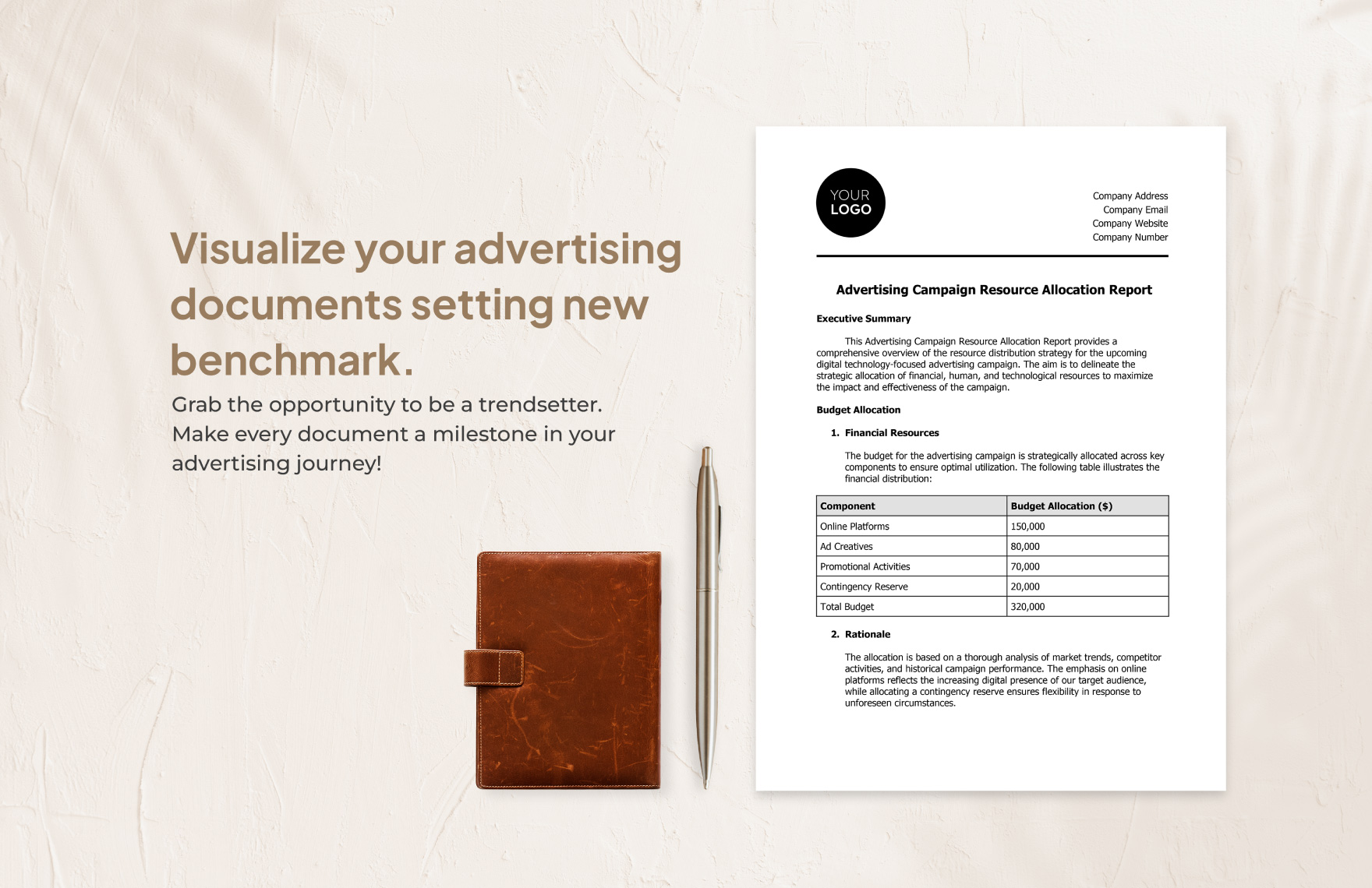Advertising Campaign Resource Allocation Report Template