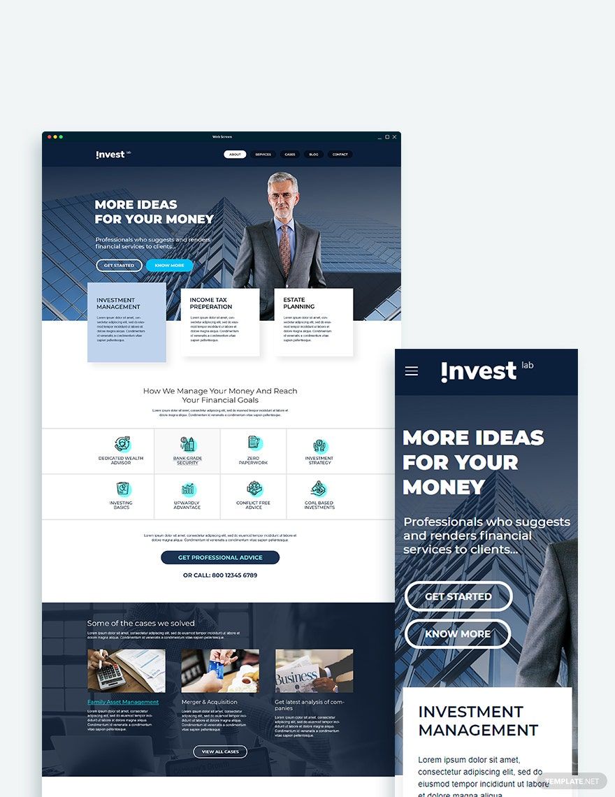 Financial Advisor Bootstrap Landing Page Template