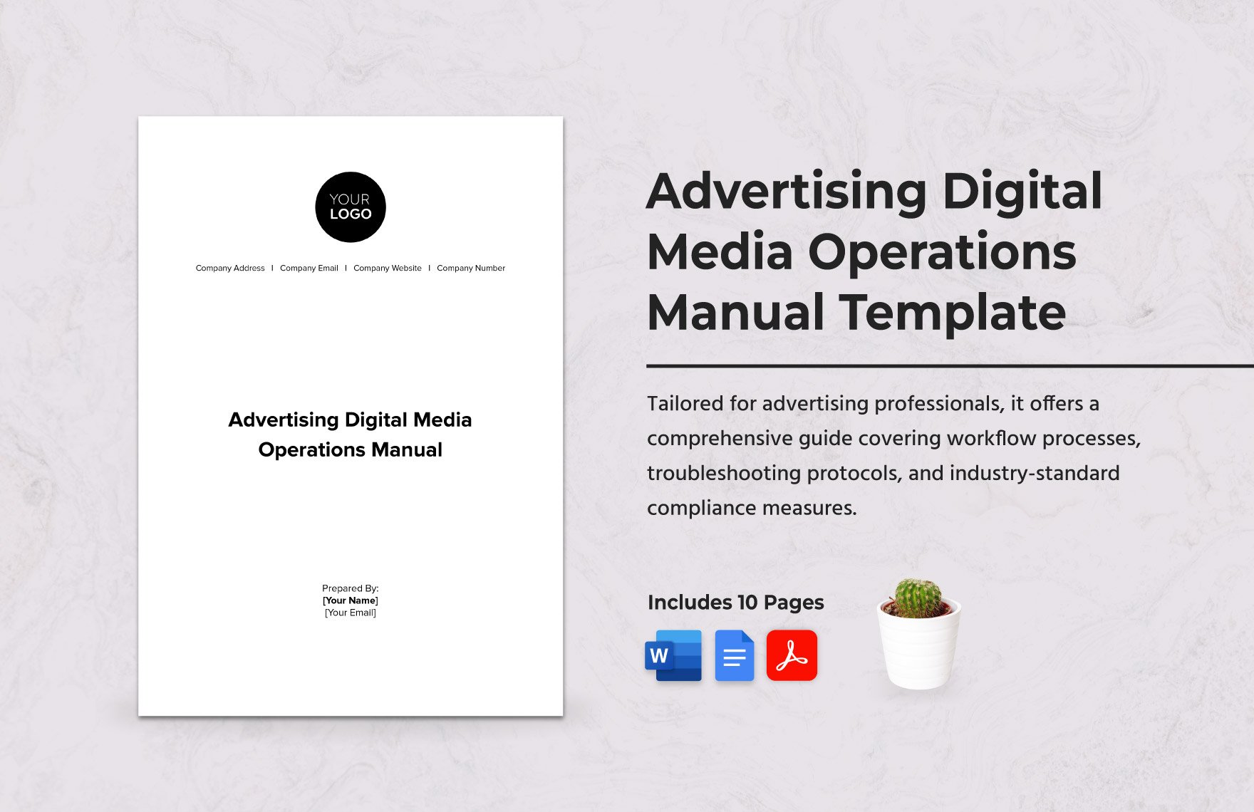 Advertising Digital Media Operations Manual Template