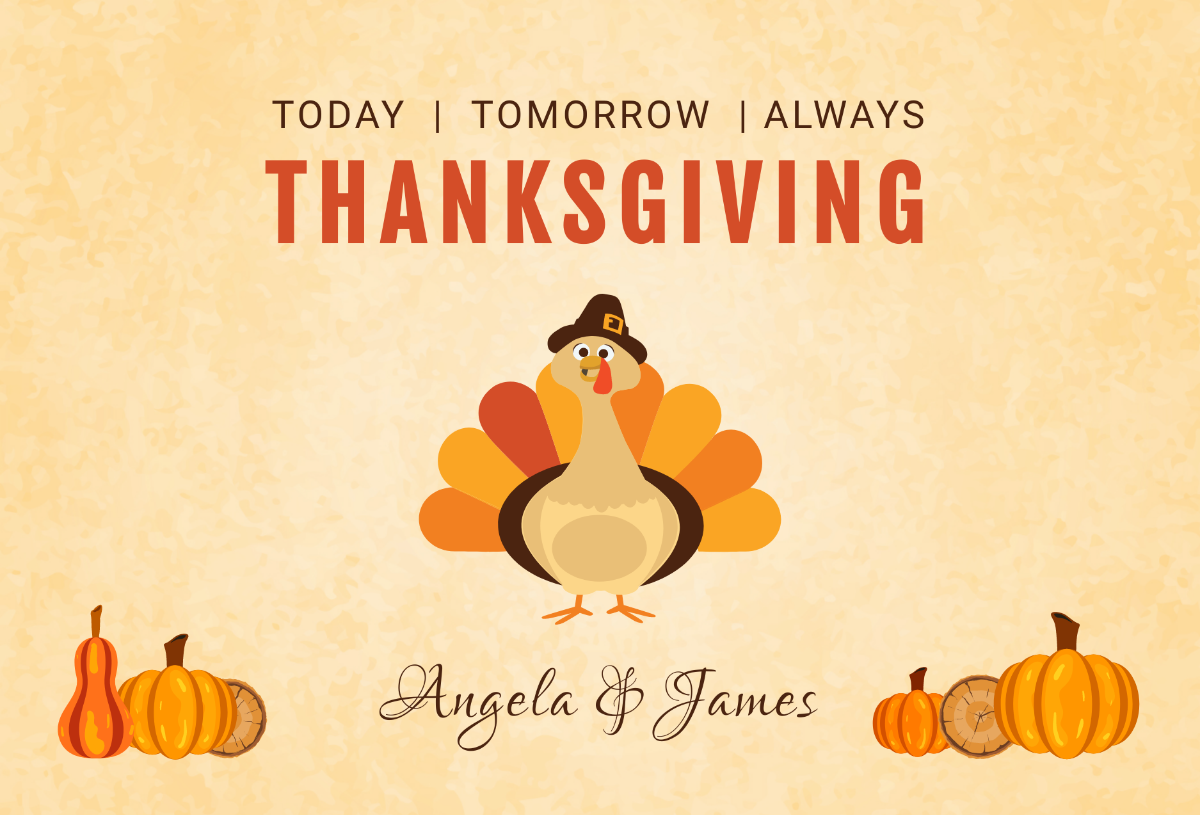 Simple Thanksgiving Greeting Card Template