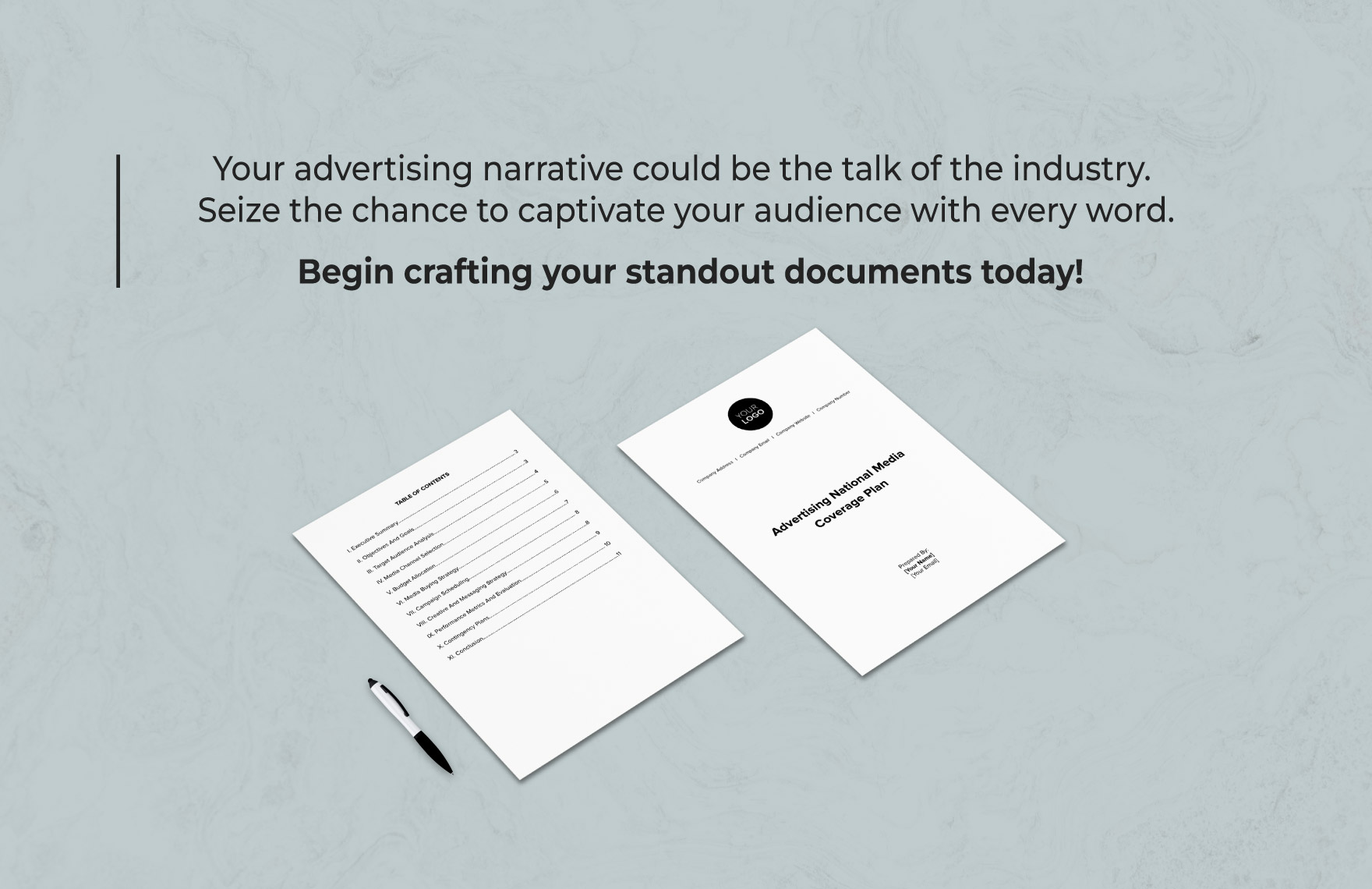 Advertising National Media Coverage Plan Template