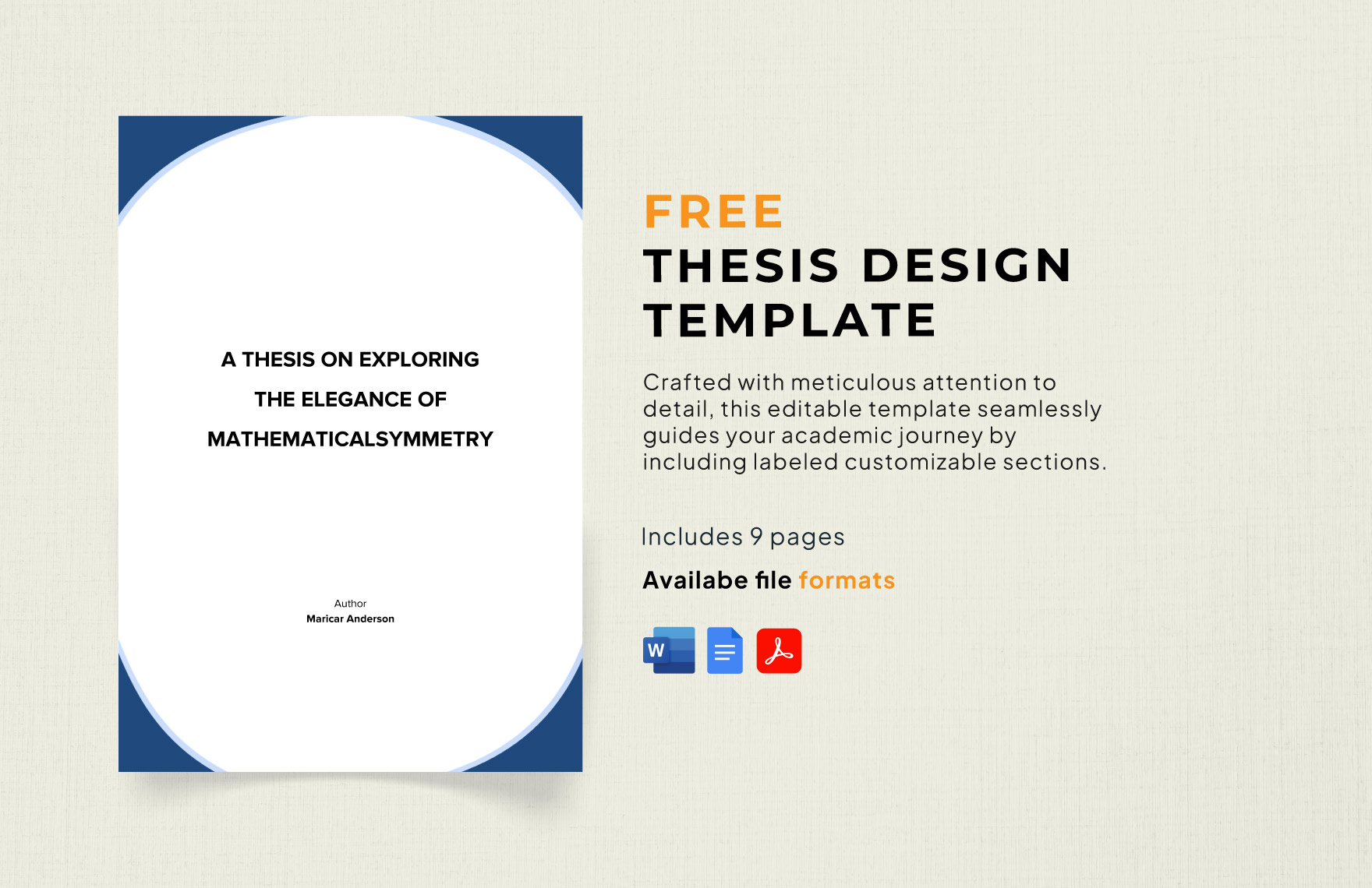 Free Thesis Layout Template Download In Word Google Docs PDF 
