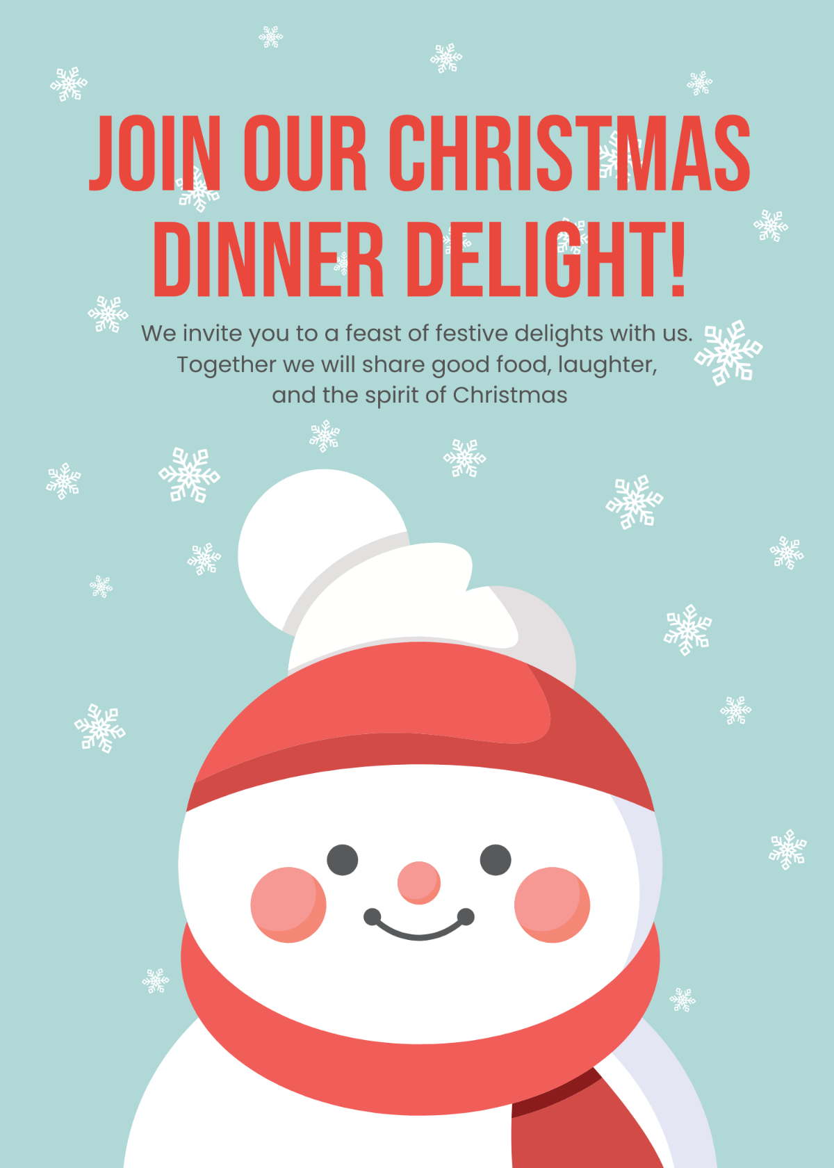 Free Cute Christmas Invitation Template