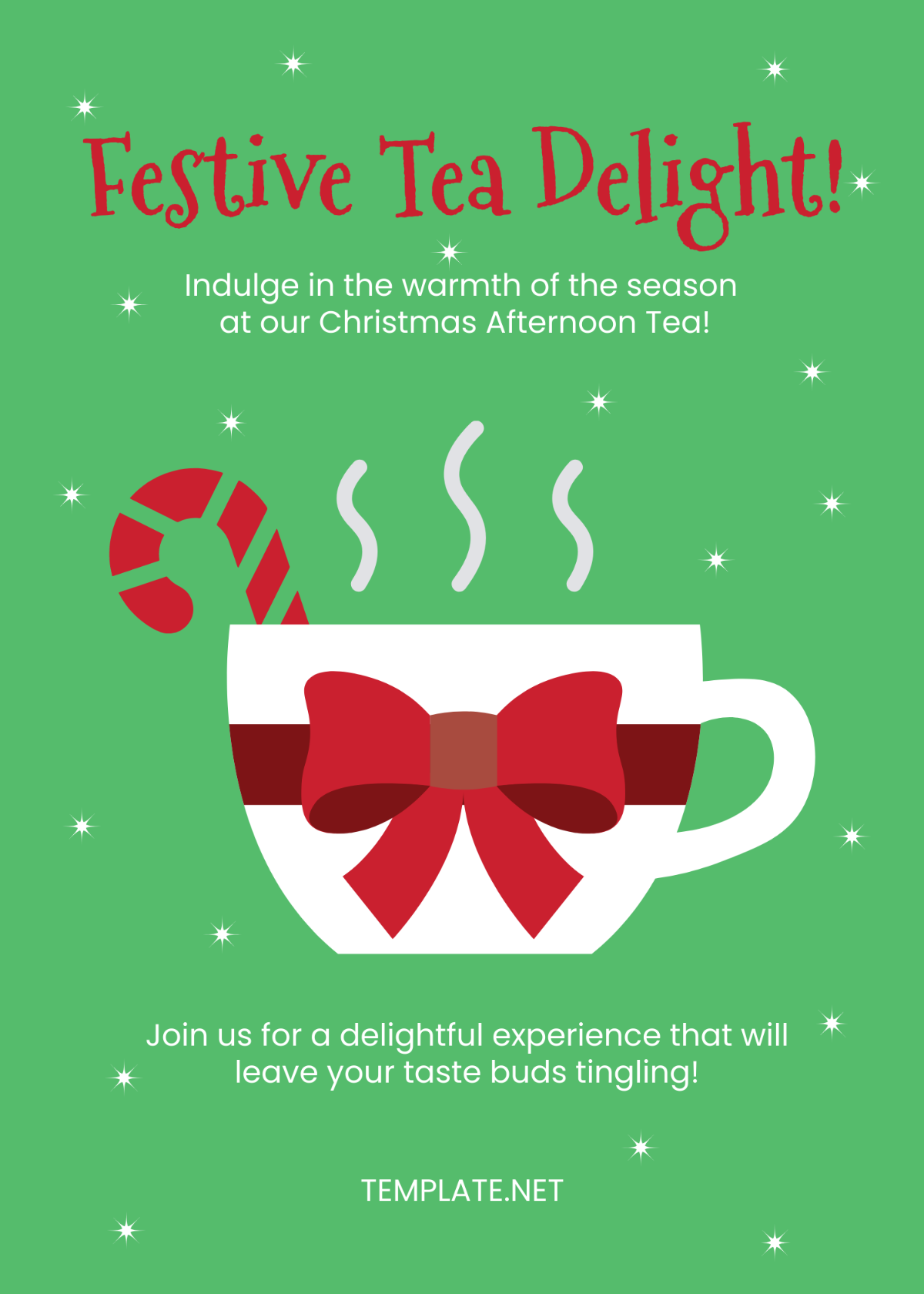 Free Christmas Afternoon Tea Invitation Template