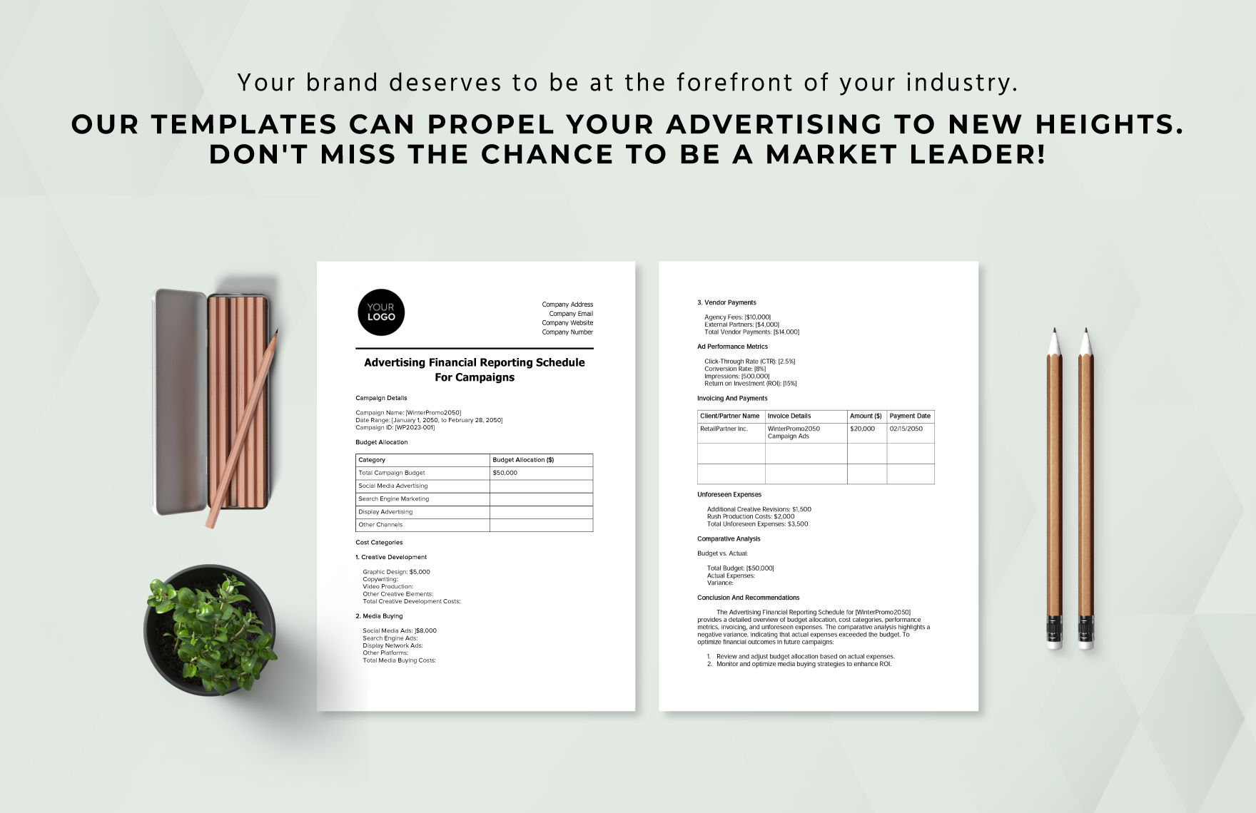 Advertising Financial Reporting Schedule For Campaigns Template In Word Advertising Financial Reporting Schedule For Campaigns Template In Word