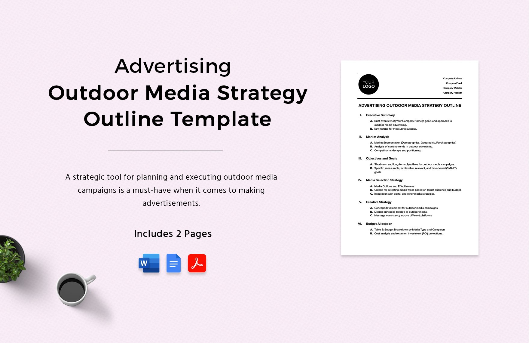 Advertising Outdoor Media Strategy Outline Template