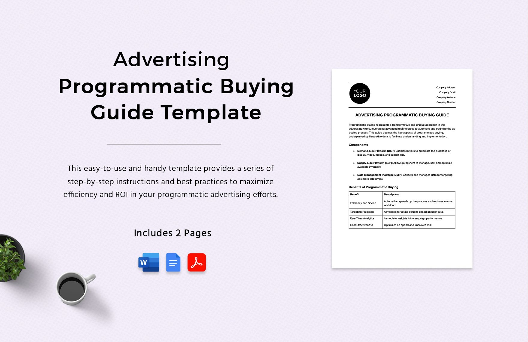 Advertising Programmatic Buying Guide Template in Word, Google Docs, PDF