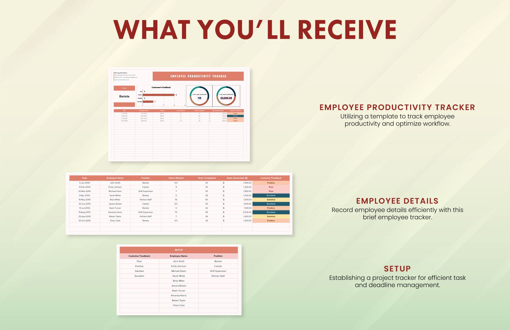Employee Productivity Tracker Template