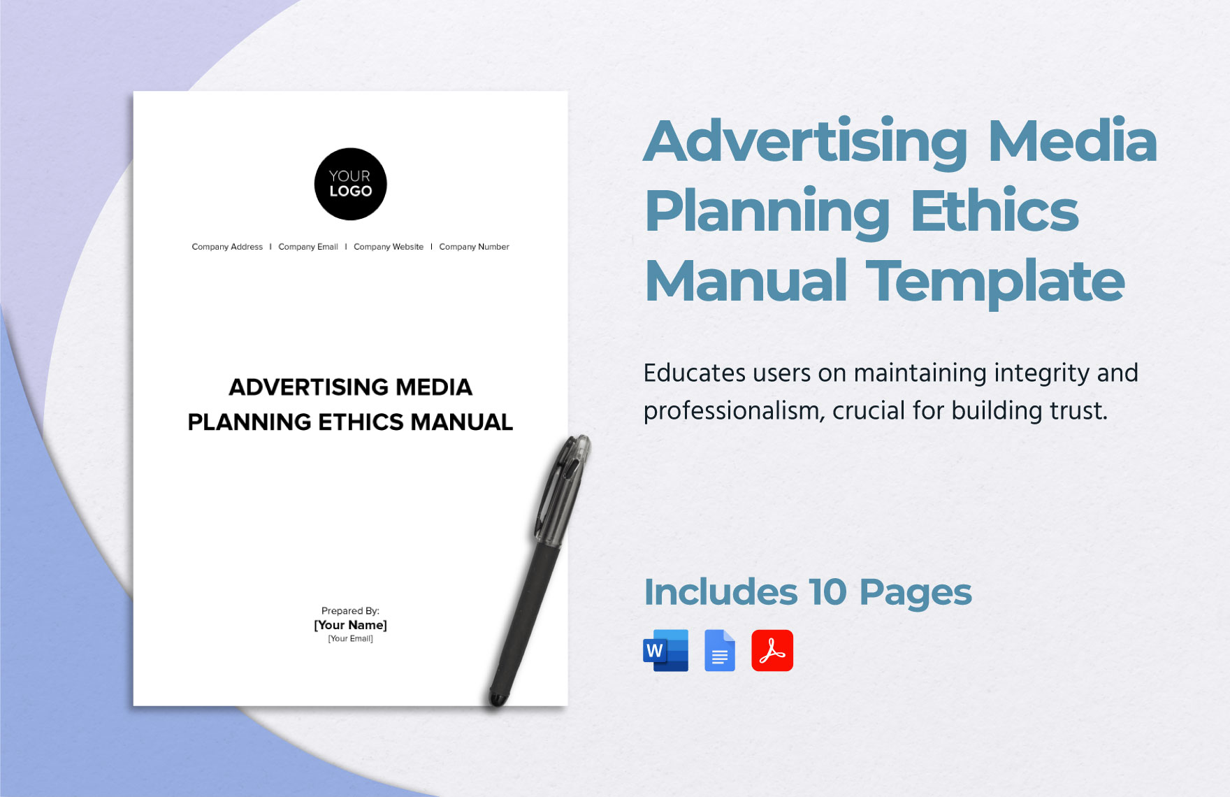 Advertising Media Planning Ethics Manual Template in Word, Google Docs, PDF