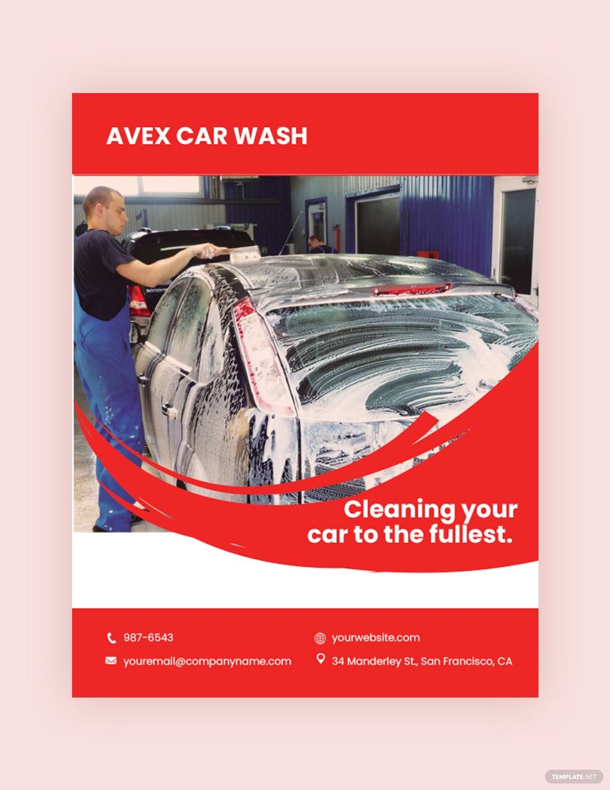 Sample Car Wash Service Flyer Template