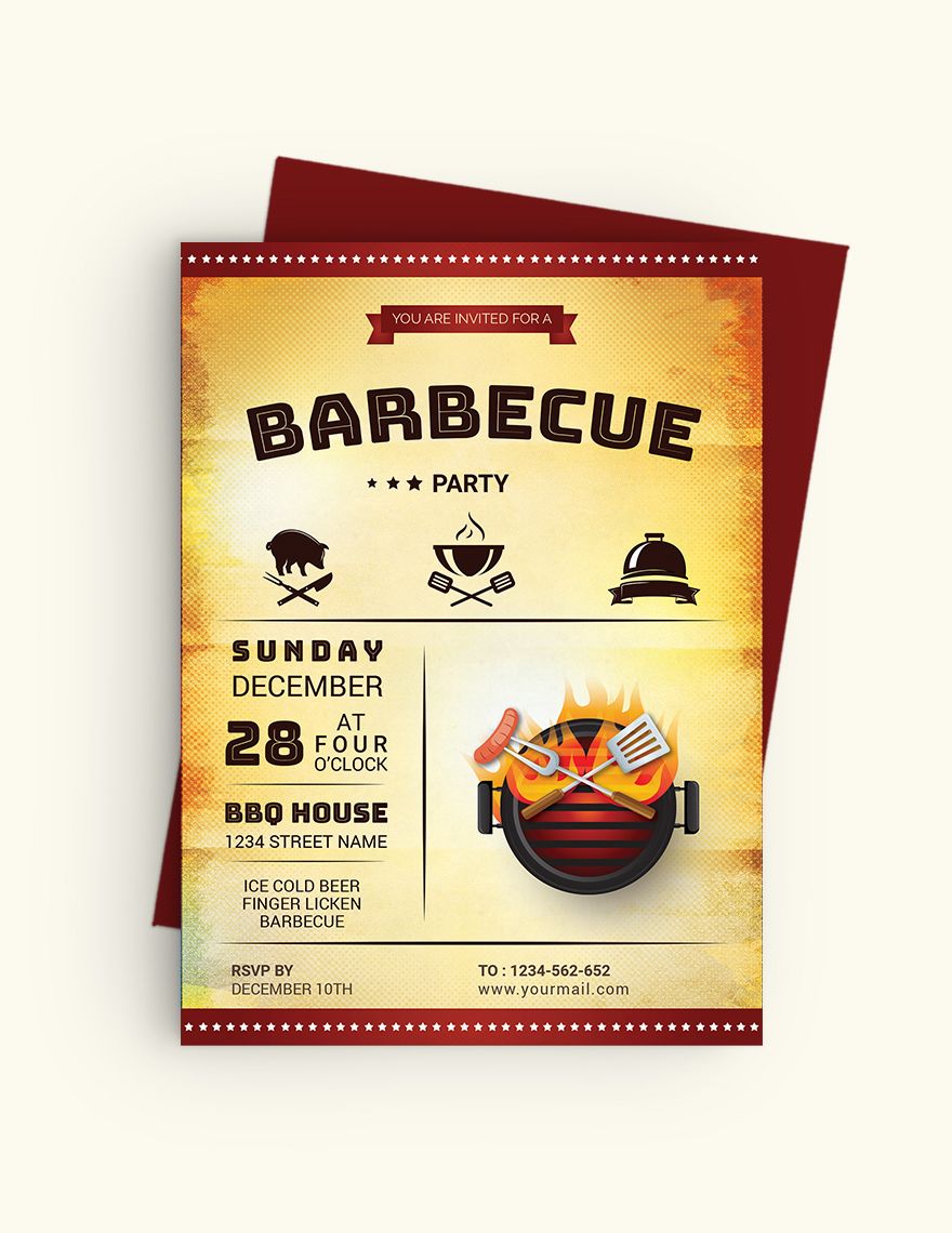 Awesome BBQ Party Invitation