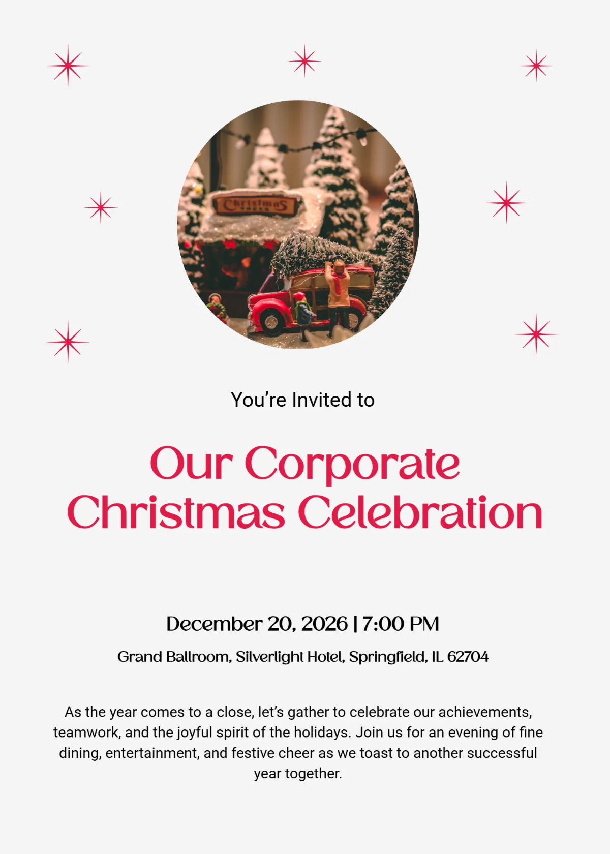 Free Christmas Invitation Card Template To Edit Online