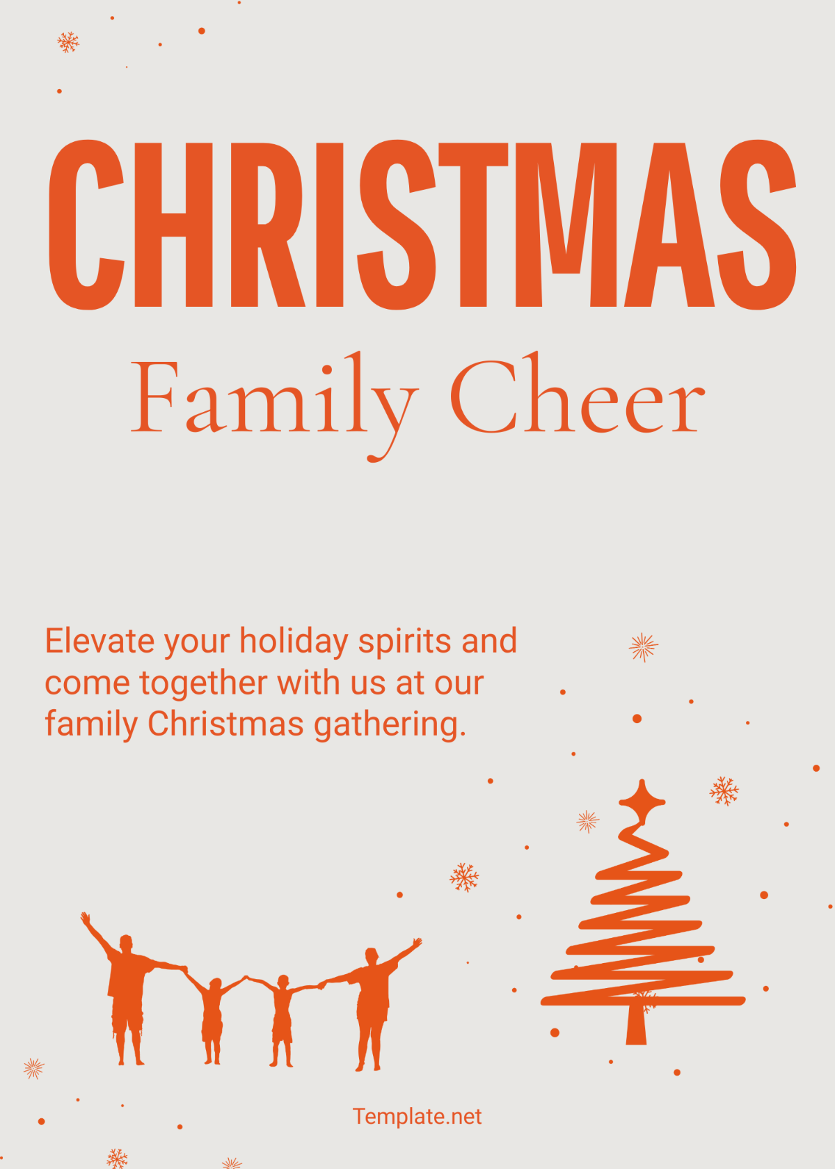 Free Family Christmas Invitation Template