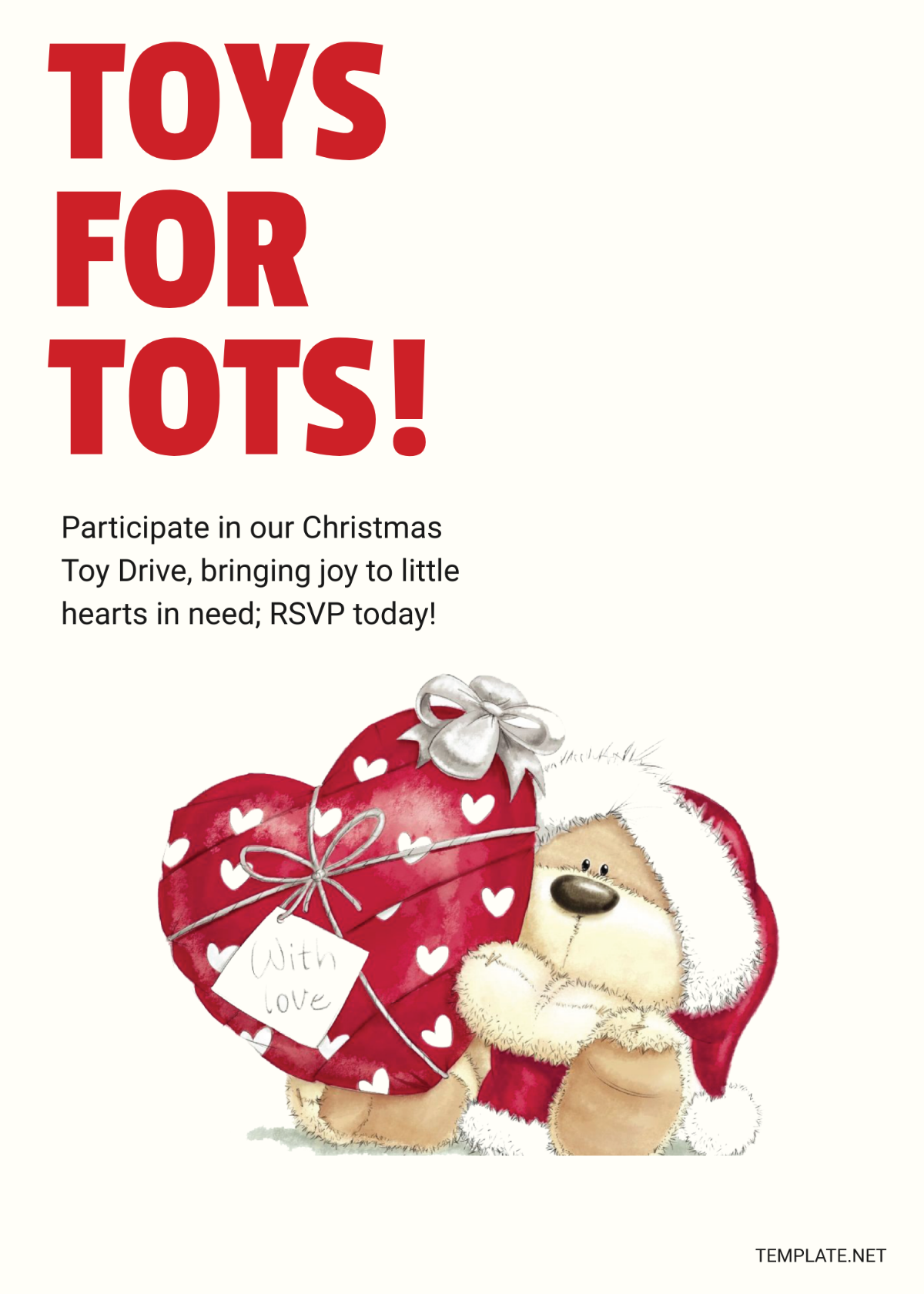 Free Christmas Toy Drive Invitation Template