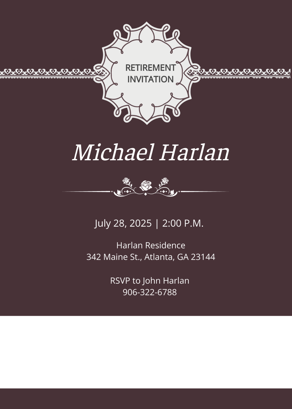 Free Delighted Retirement Party Invitation Template