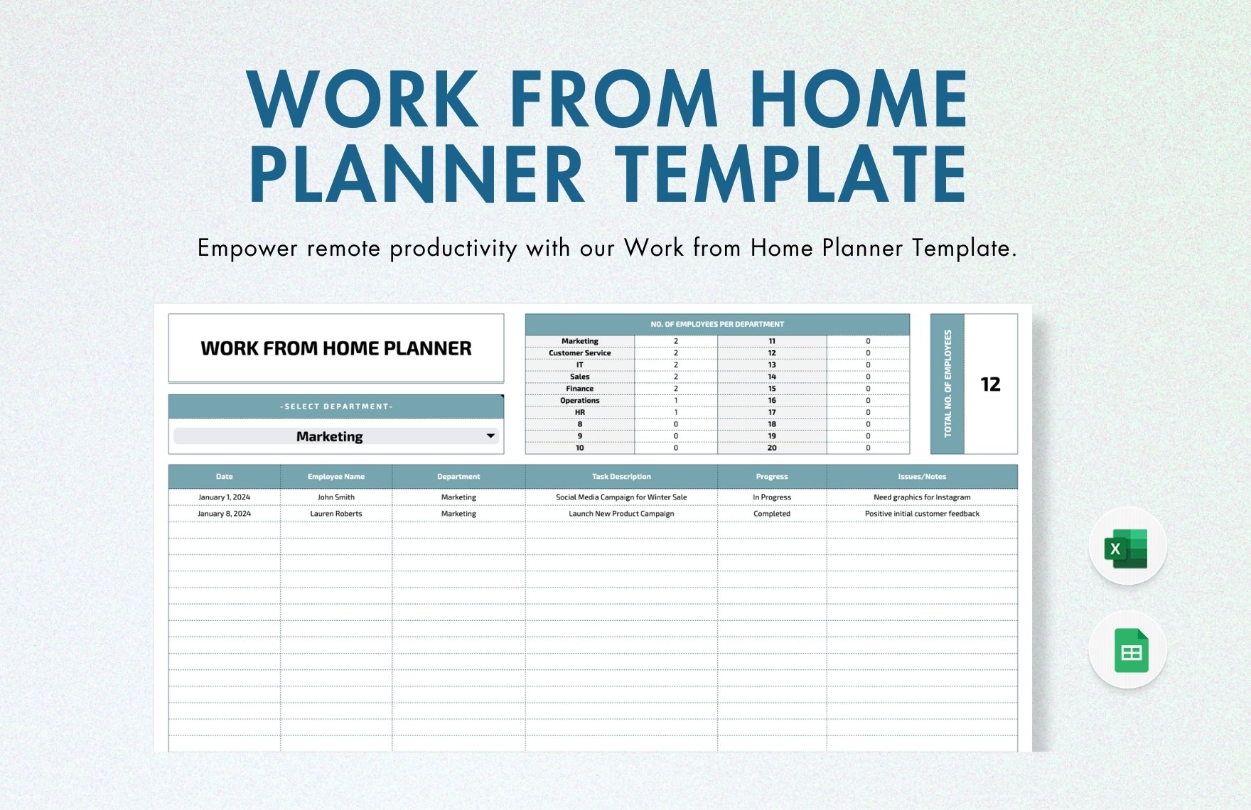 Contoh Content Planner Template