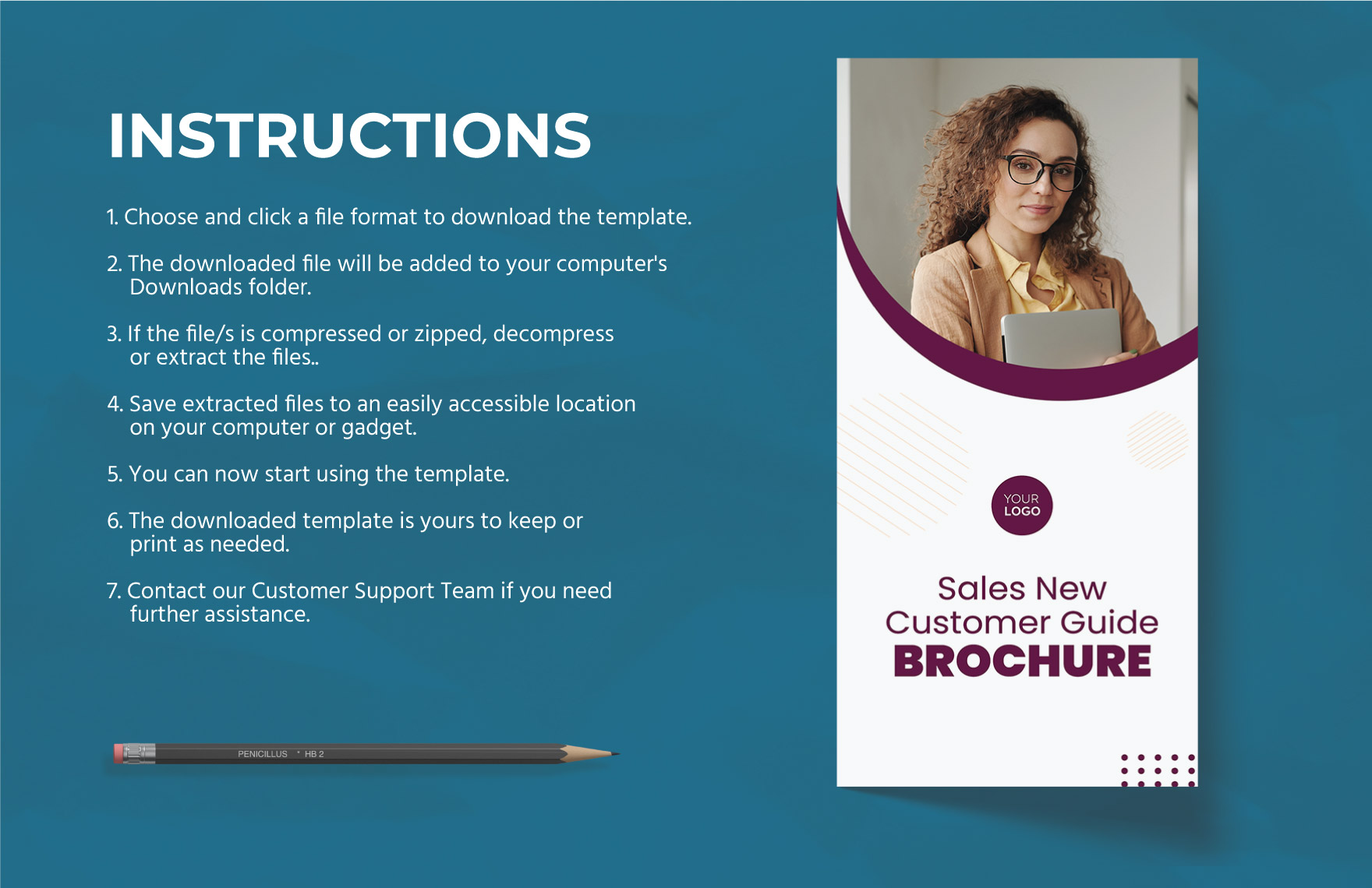 Sales New Customer Guide Brochure Template