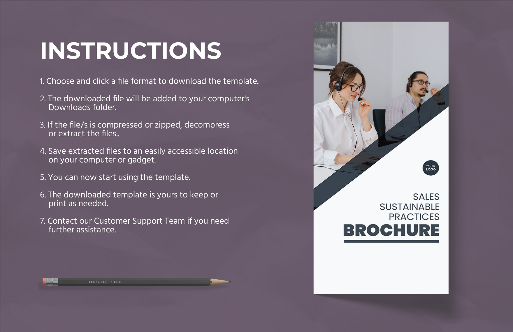 Sales Sustainable Practices Brochure Template