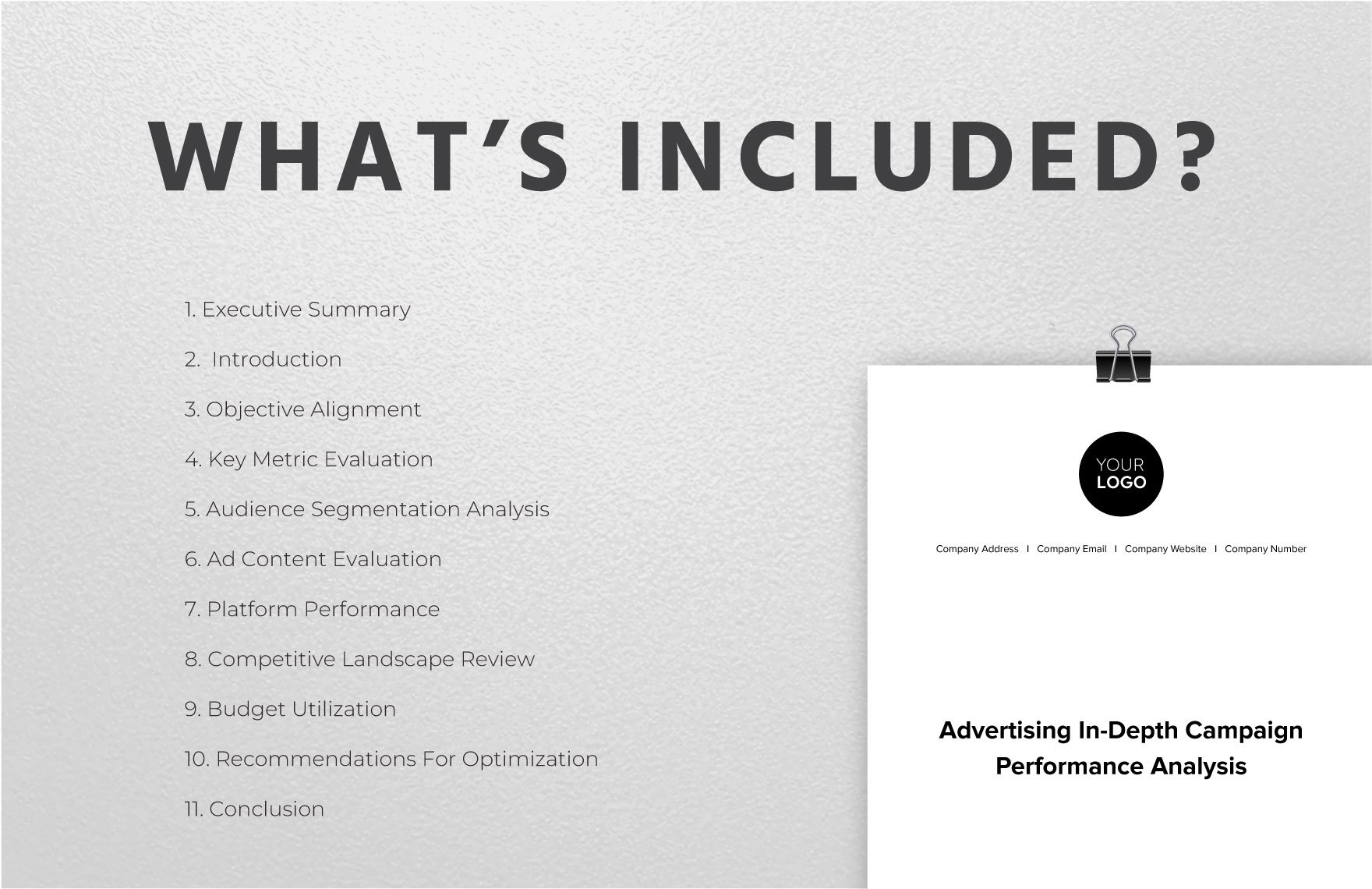 Advertising In-depth Campaign Performance Analysis Template
