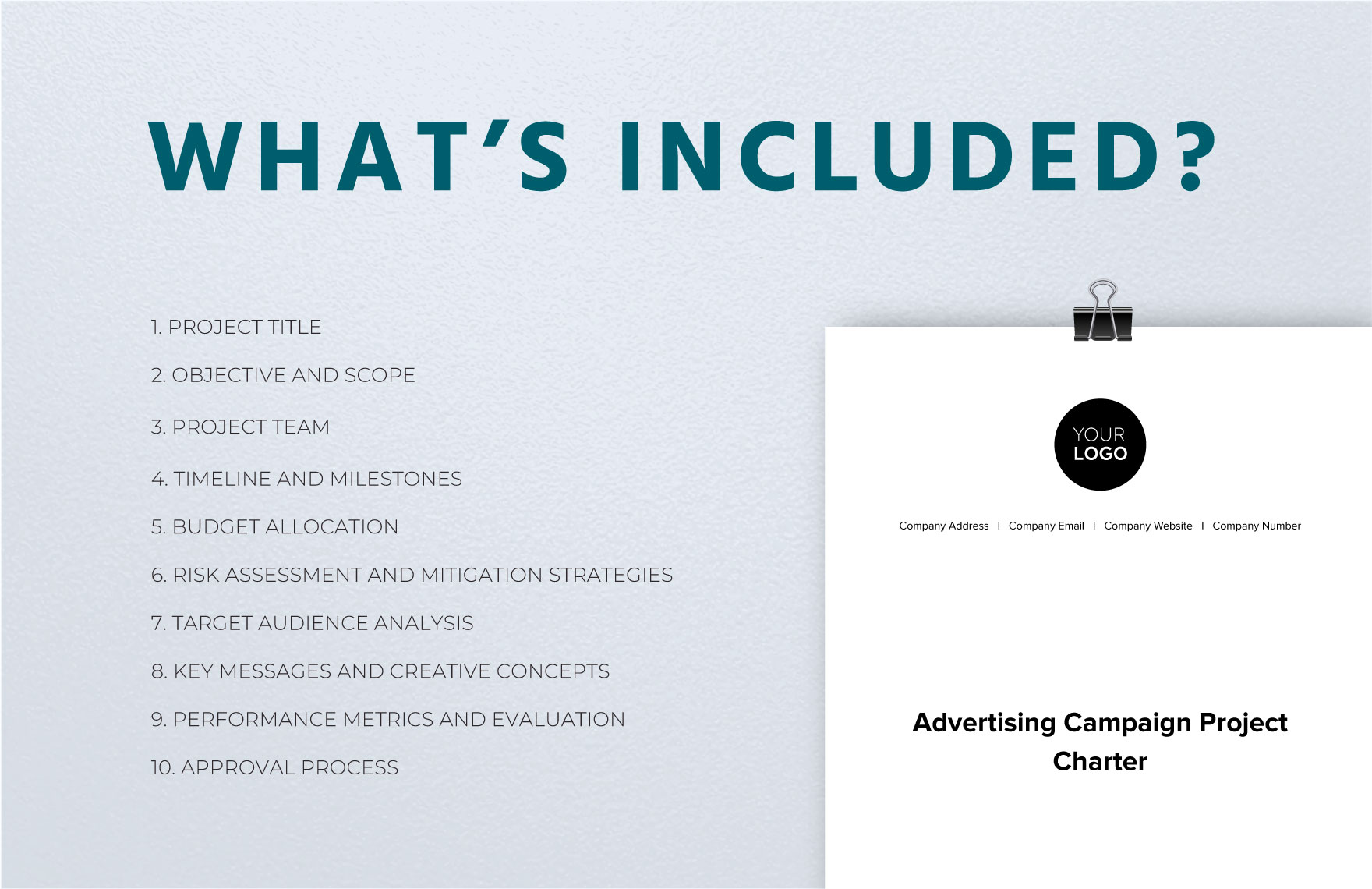 Advertising Campaign Project Charter Template