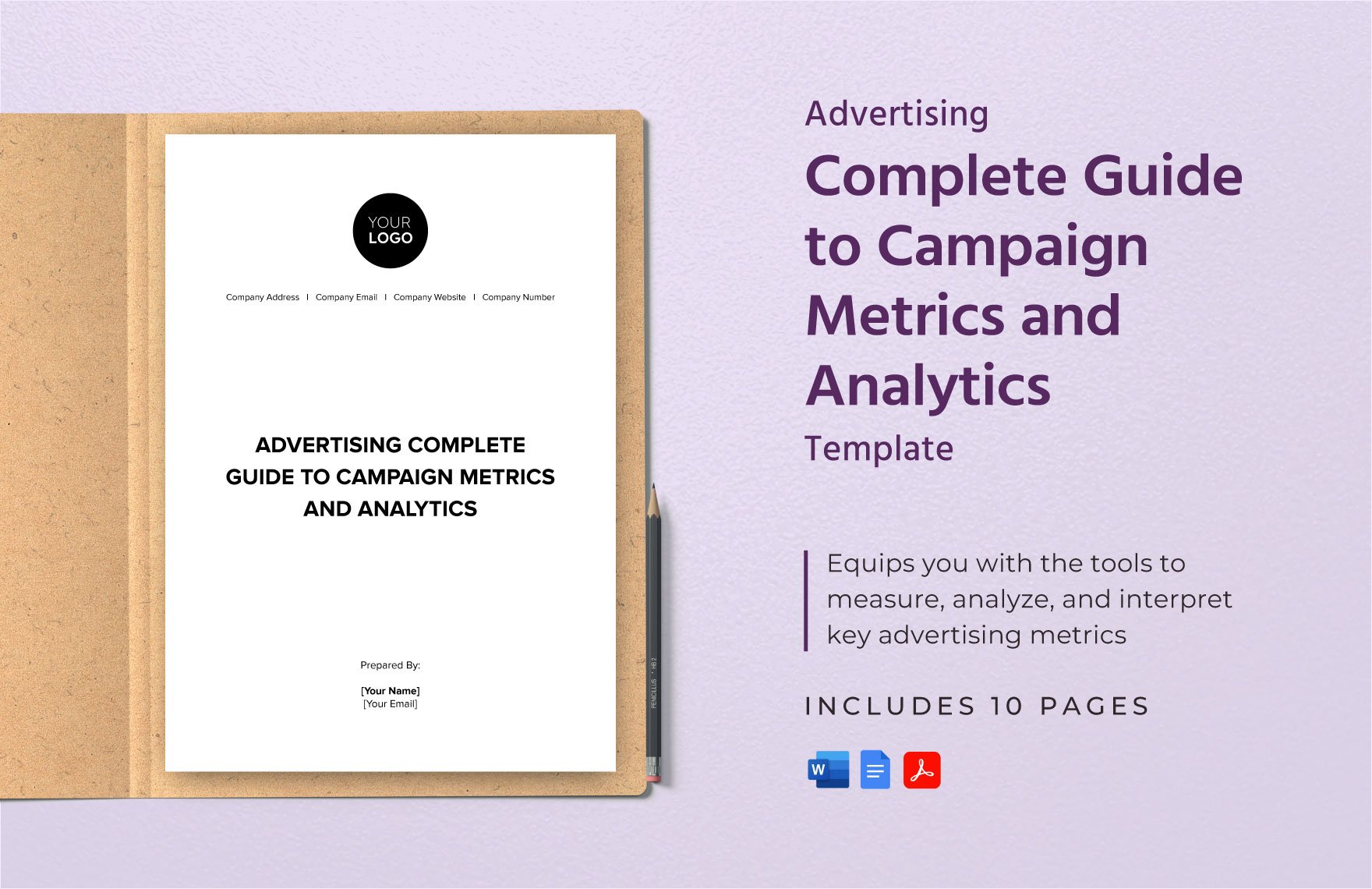 Advertising Complete Guide to Campaign Metrics and Analytics Template in Word, Google Docs, PDF
