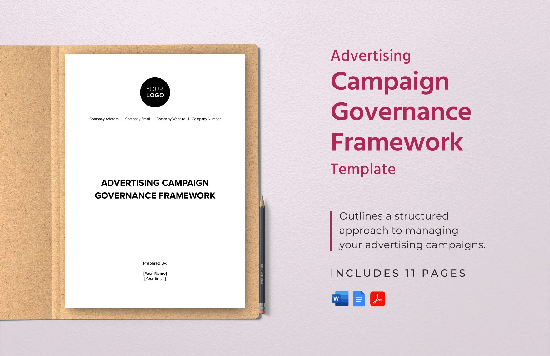 Advertising Campaign Governance Framework Template in Word, Google Docs, PDF