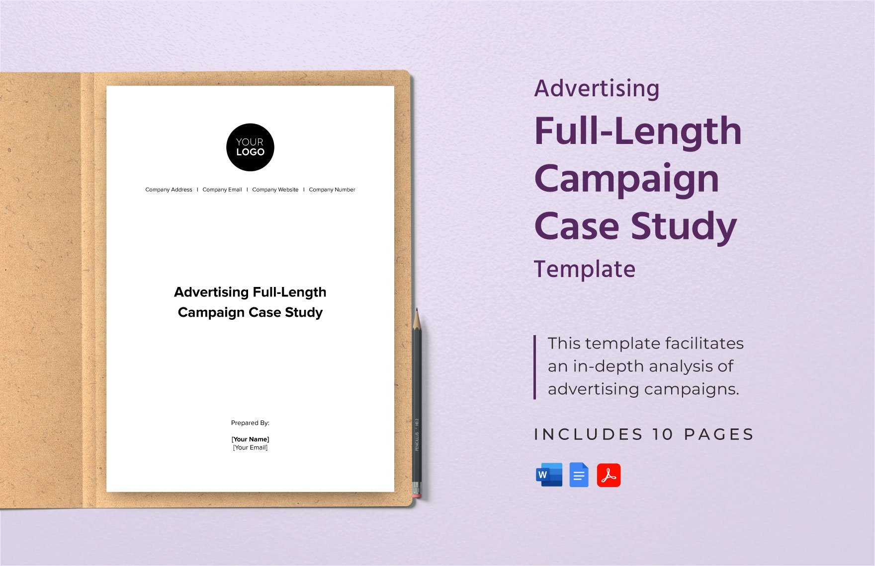 Advertising Full-Length Campaign Case Study Template in Word, Google Docs, PDF