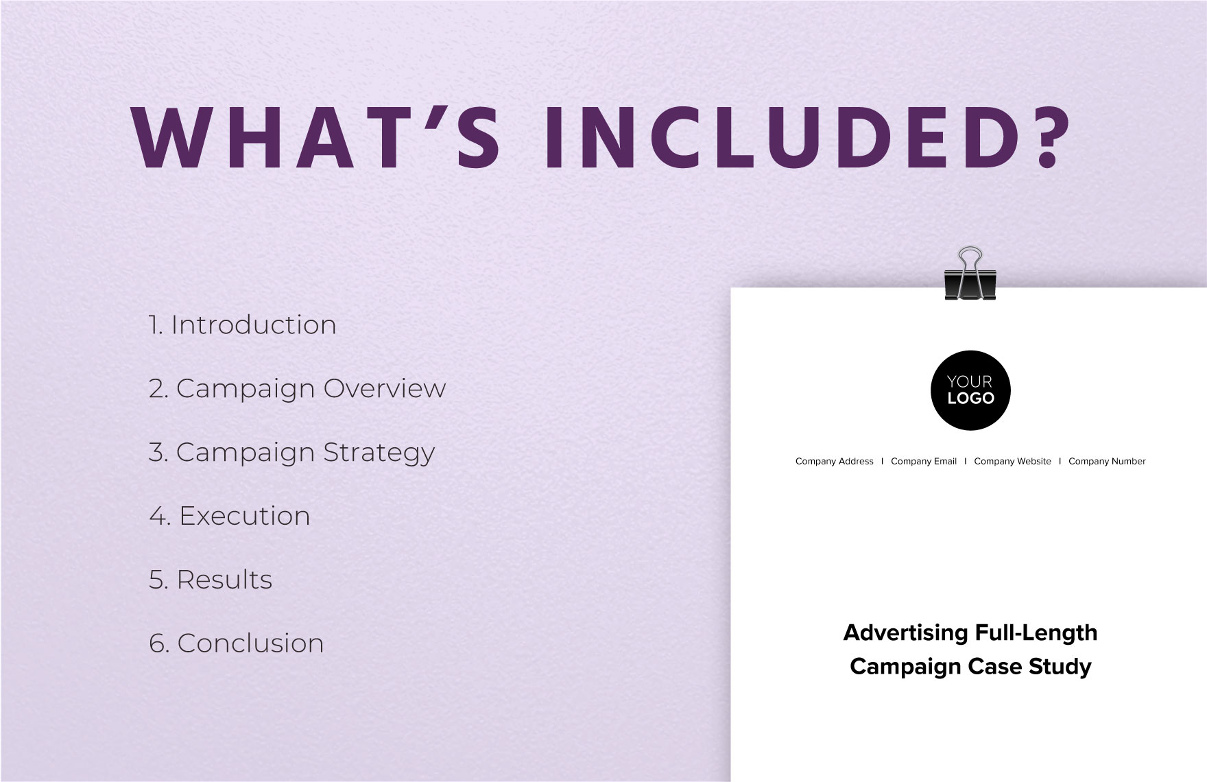 Advertising Full-Length Campaign Case Study Template