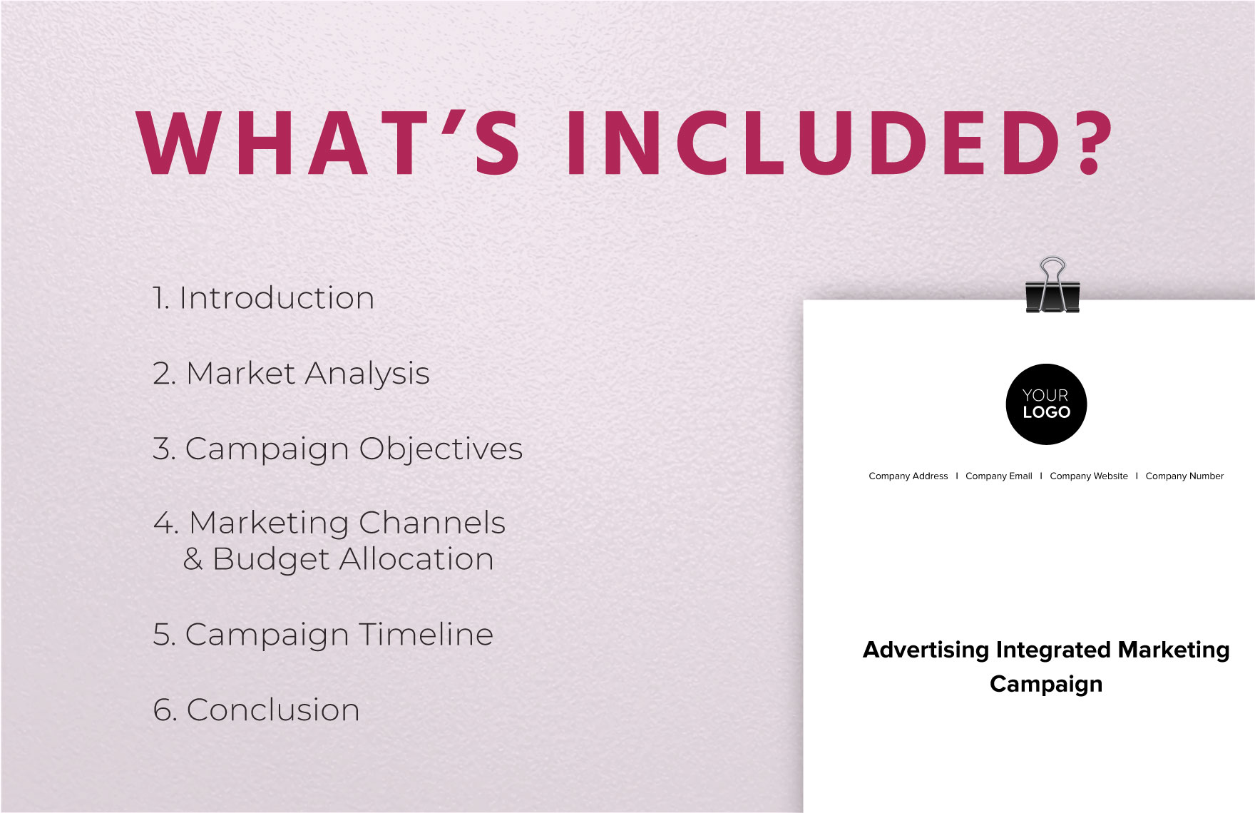 Advertising Integrated Marketing Campaign Template