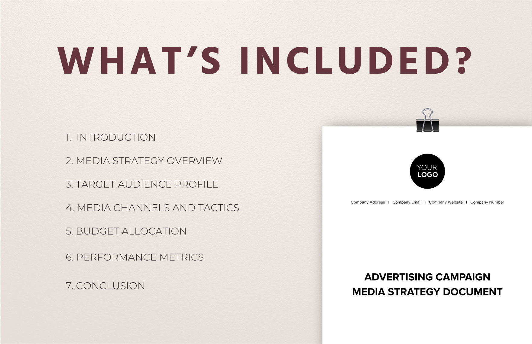 Advertising Campaign Media Strategy Document Template