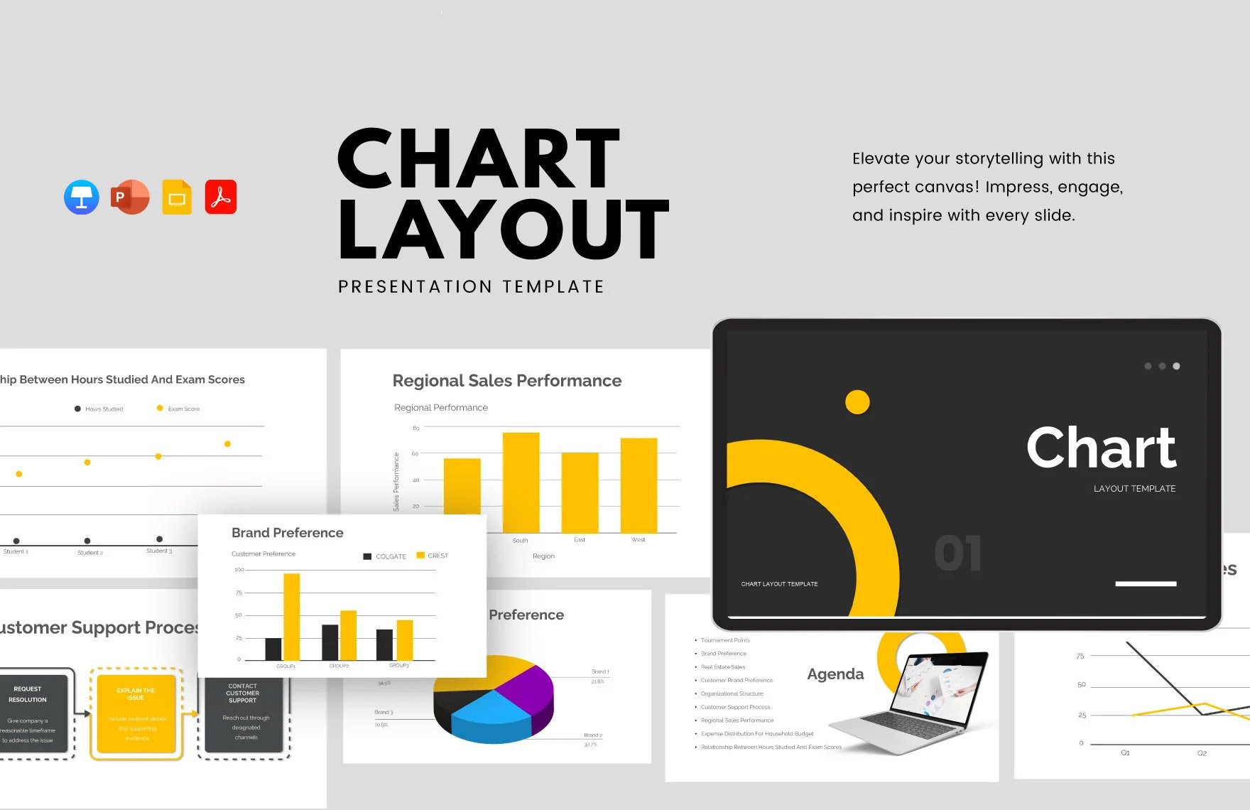 Chart Layout Template in PDF, PowerPoint, Google Slides, Apple Keynote