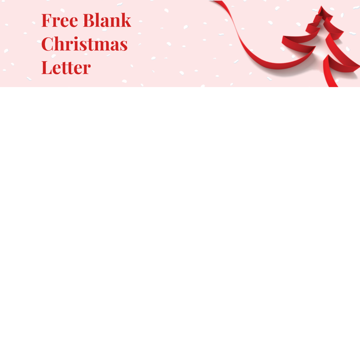 Blank Christmas Letter Template