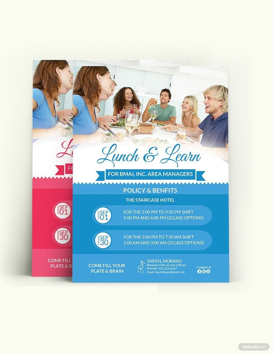 Learn & Lunch Invitation Template