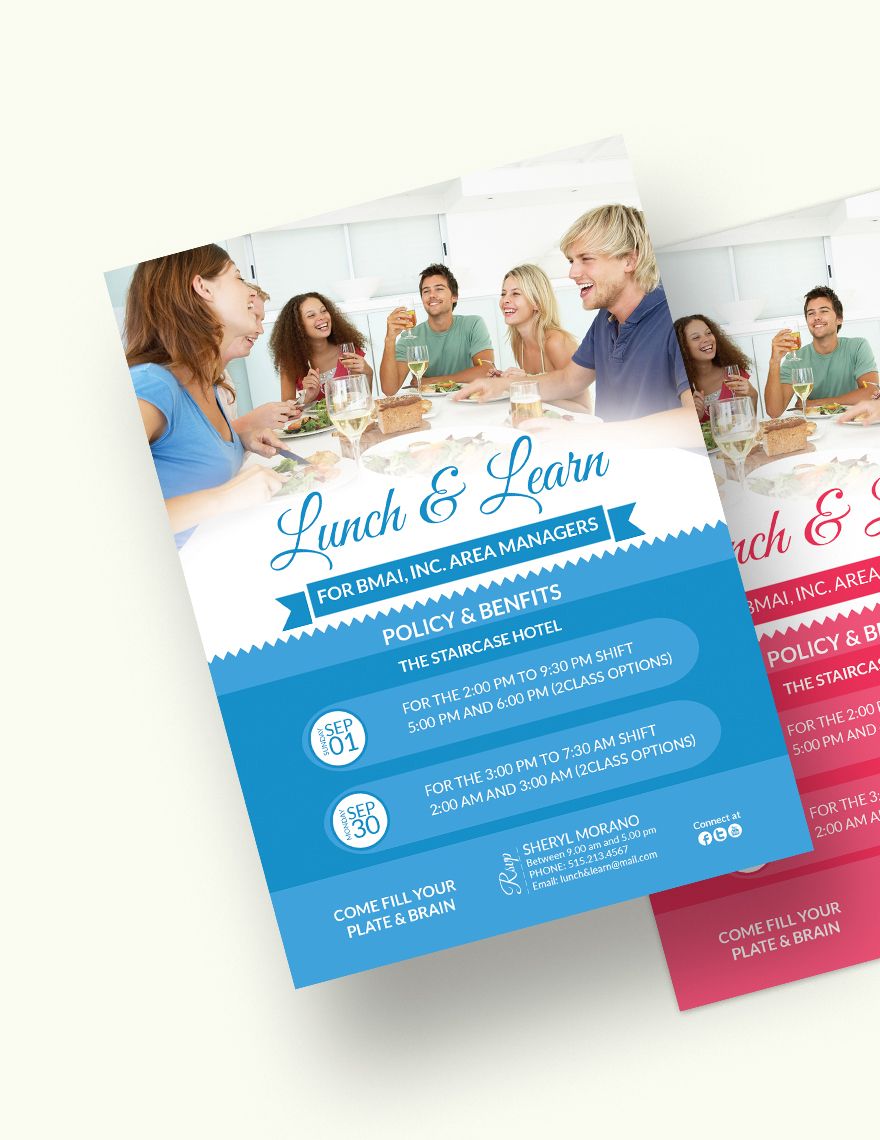 Learn Lunch Invitation Template