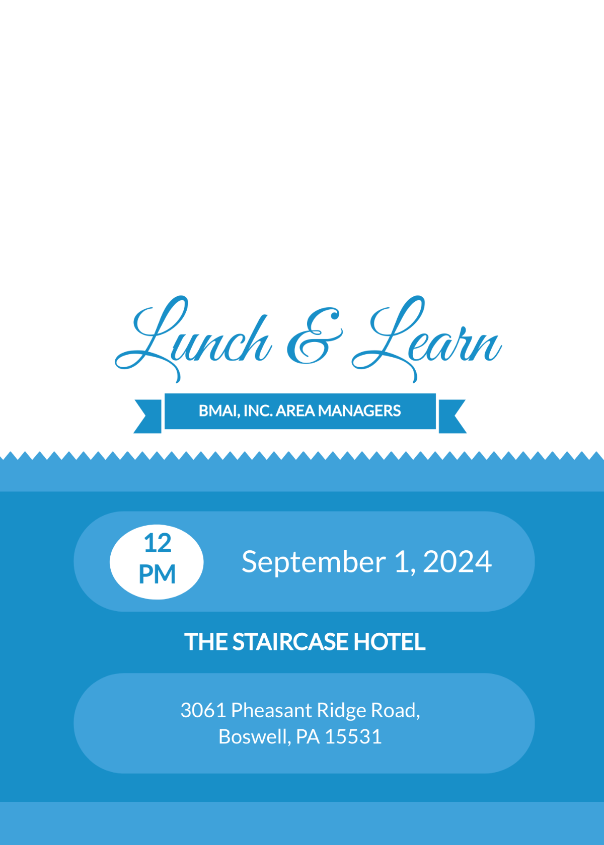 Learn & Lunch Invitation Template