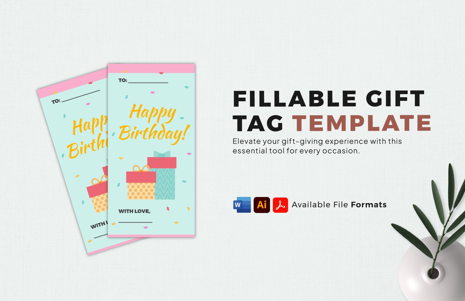 Fillable Gift Tag Template