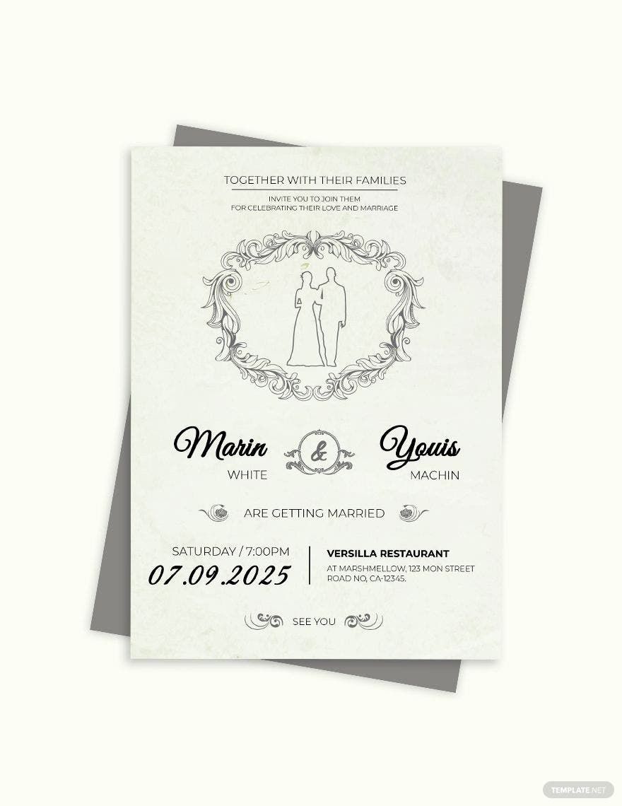 Modern Wedding Invitation Template - Download in Word, PSD, Apple Pages ...