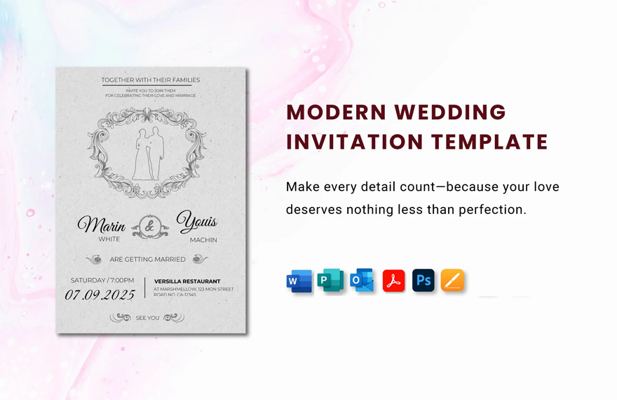 Modern Wedding Invitation Template