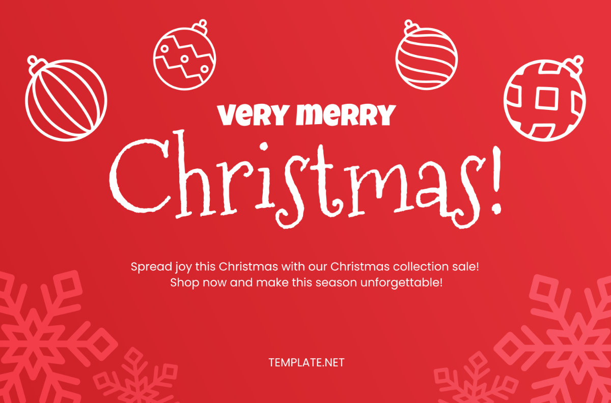 Free Christmas Red Banner Template
