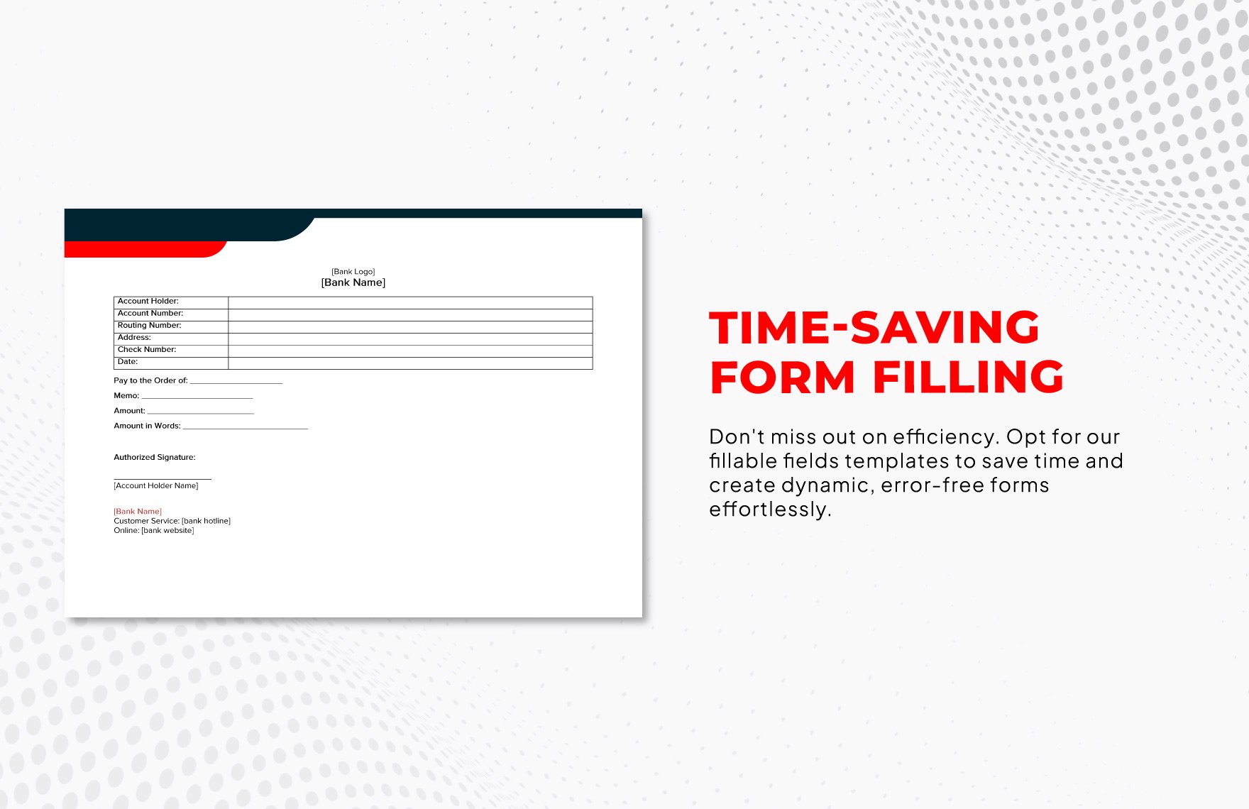 Fillable Blank Check Template