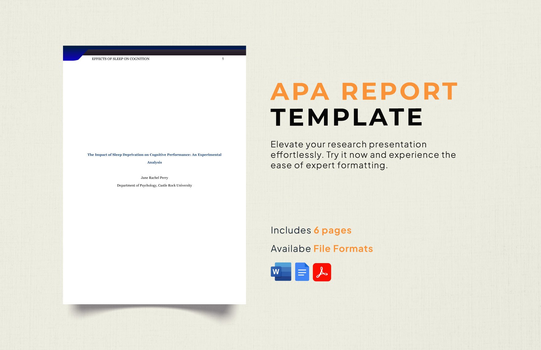 APA Report Template