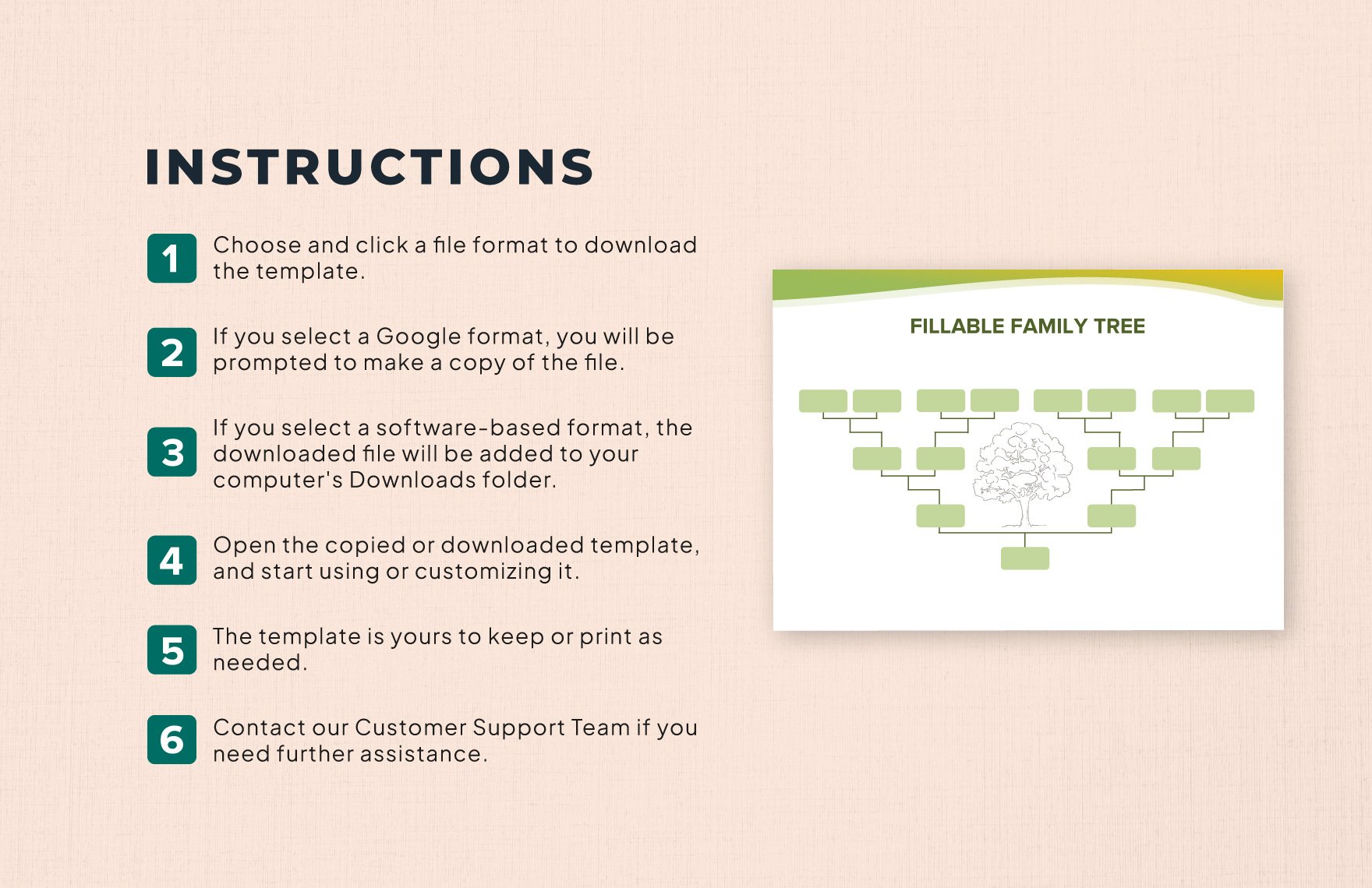 Fillable Family Tree Template